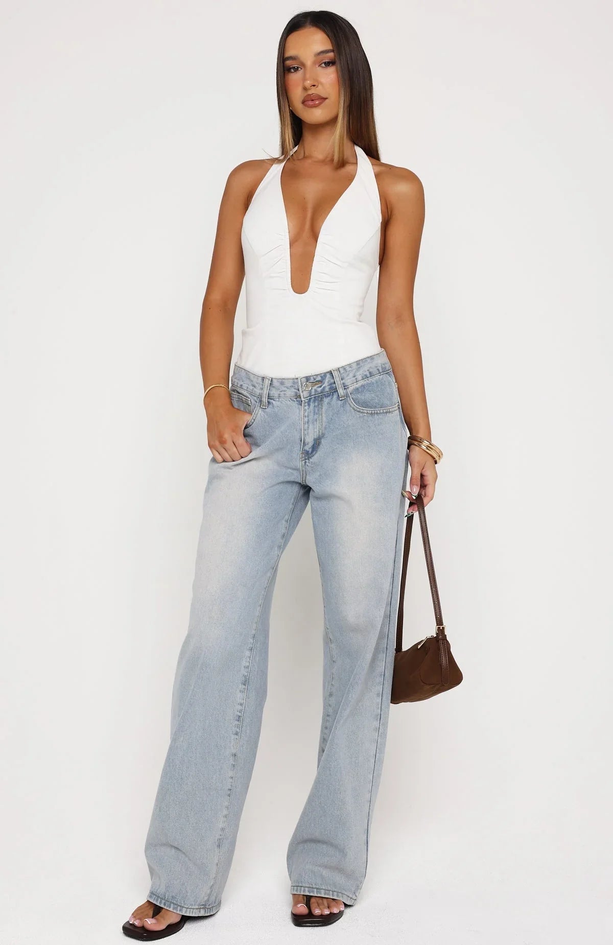 Angel Glow Halter Bustier Off White