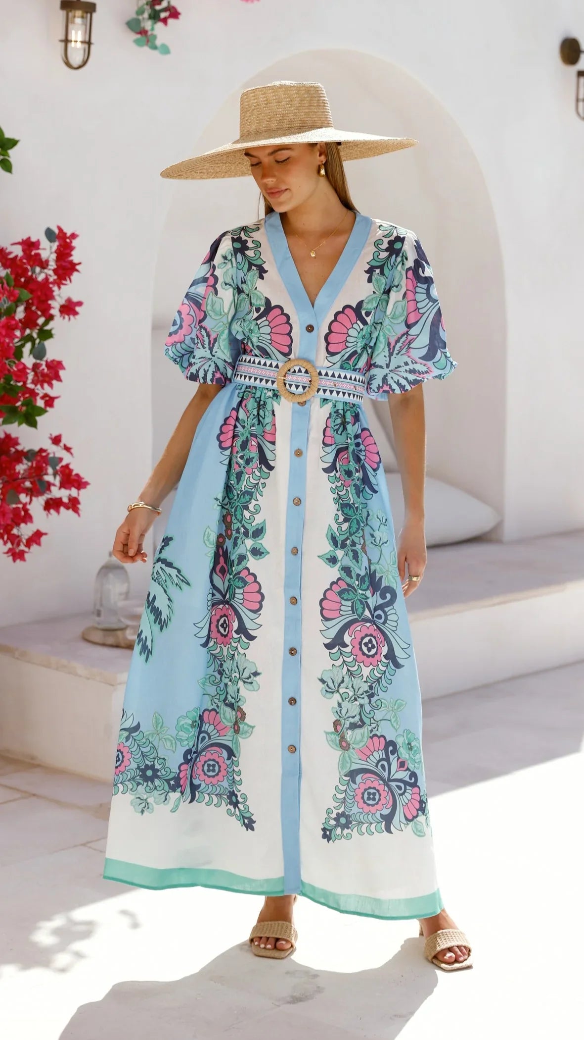 Dali Maxi Dress Island Bloom Blue