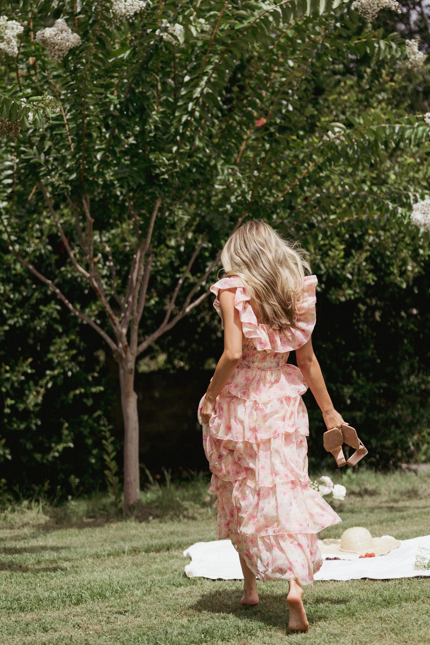 Belle Maxi Dress Pink Floral