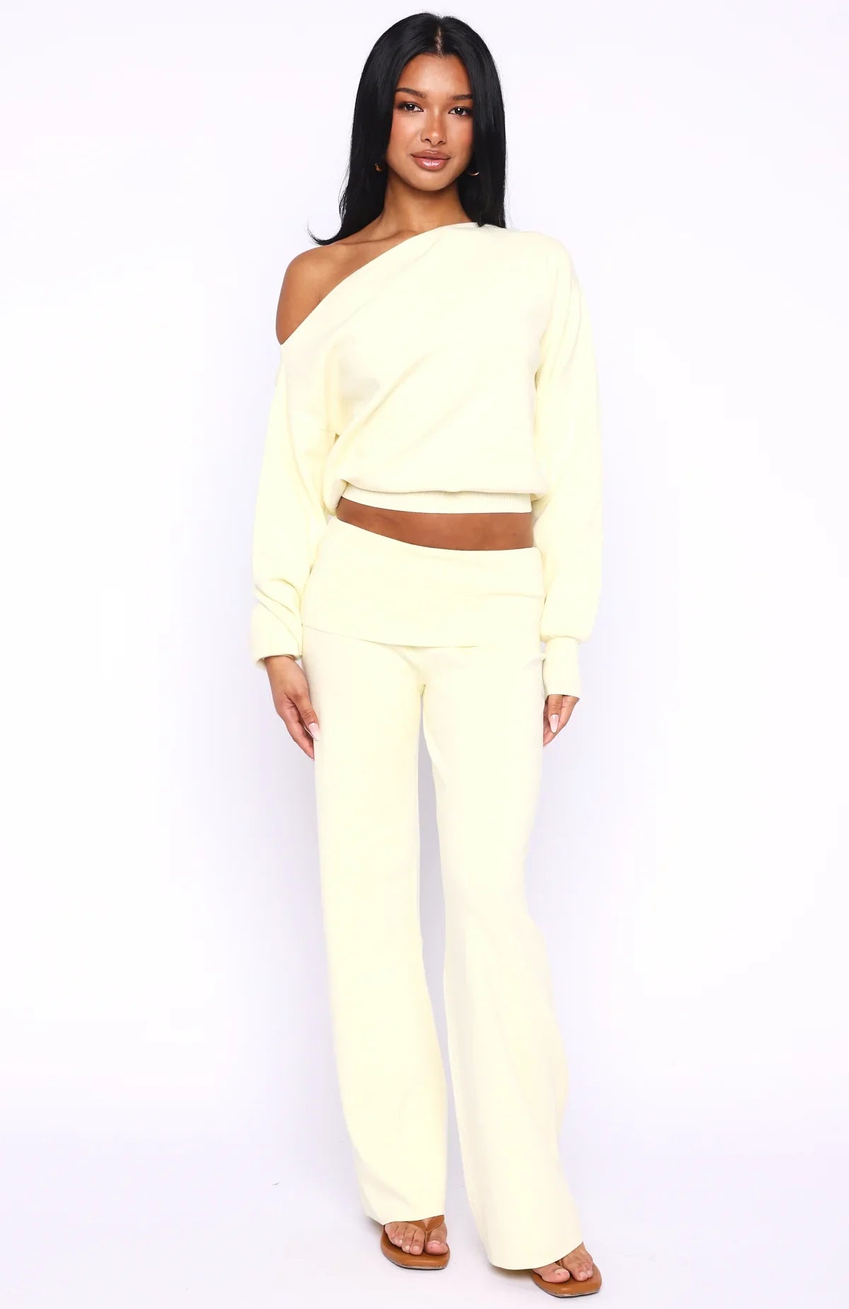 Cant Find The Words Knit Sweater Lemon