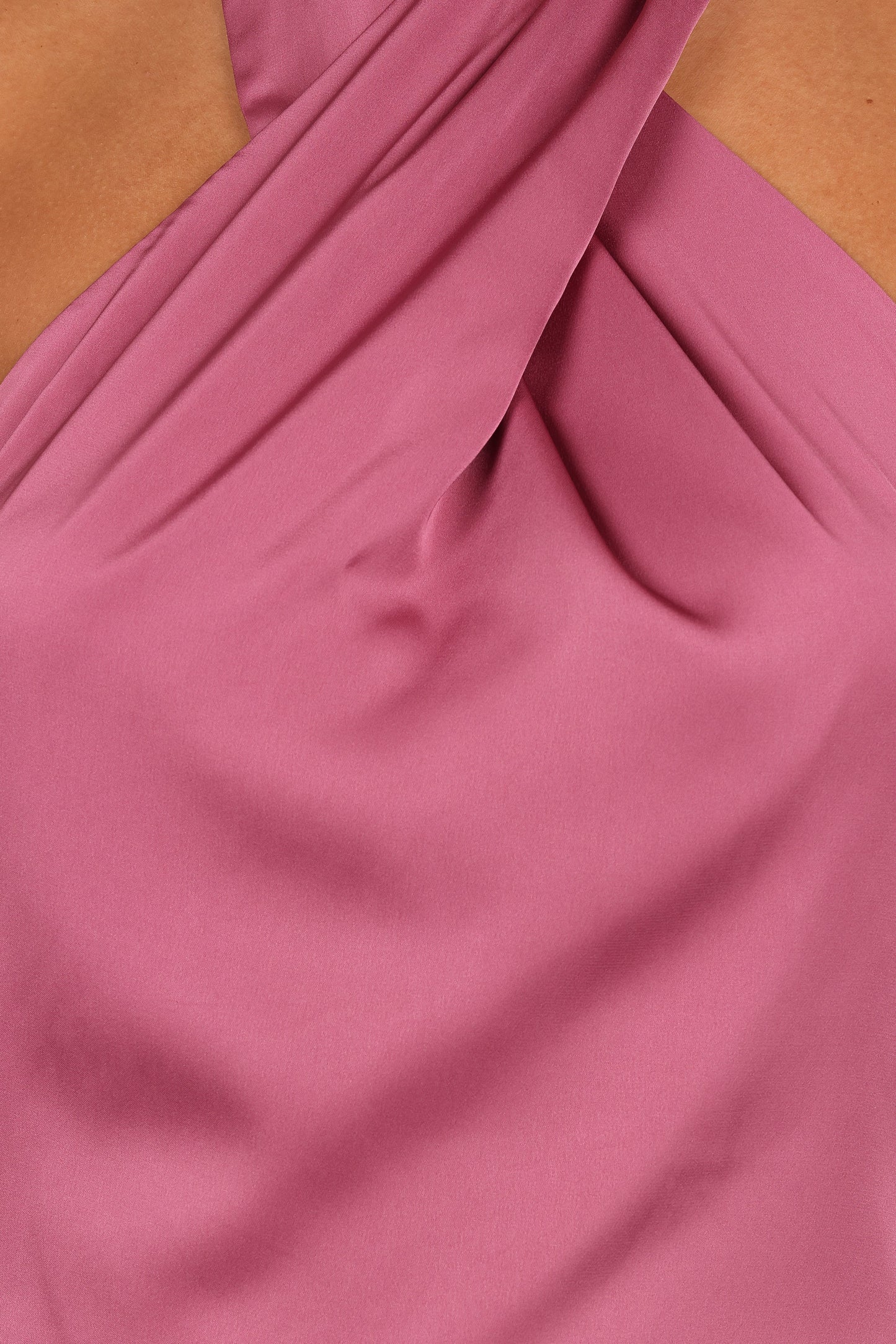 Mila Halterneck Maxi Dress Dark Rose