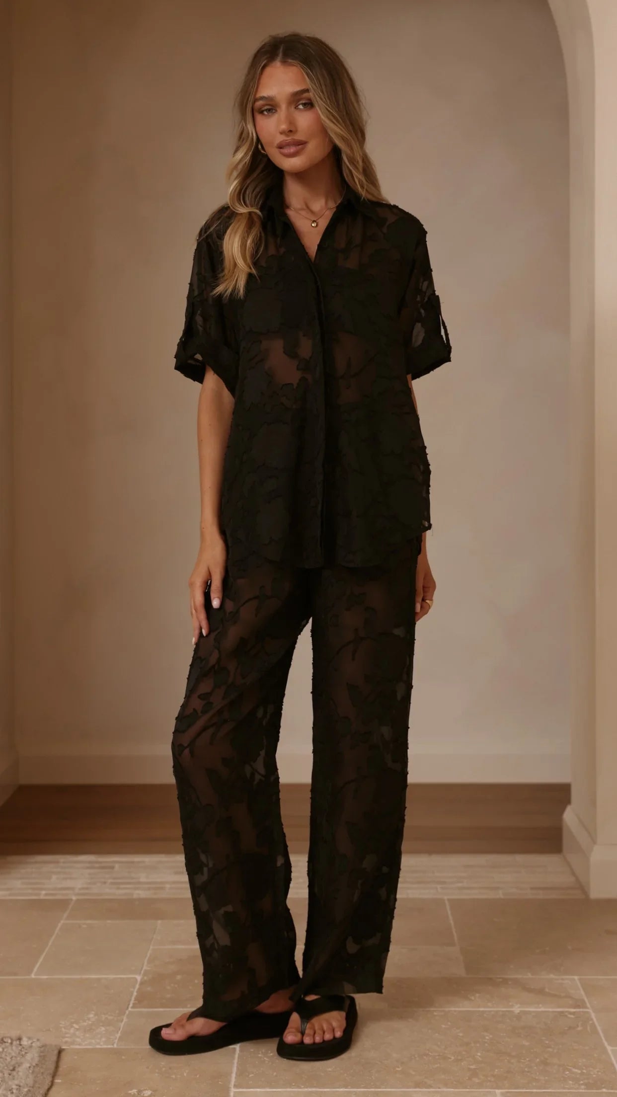 Mollie Lace Shirt Black