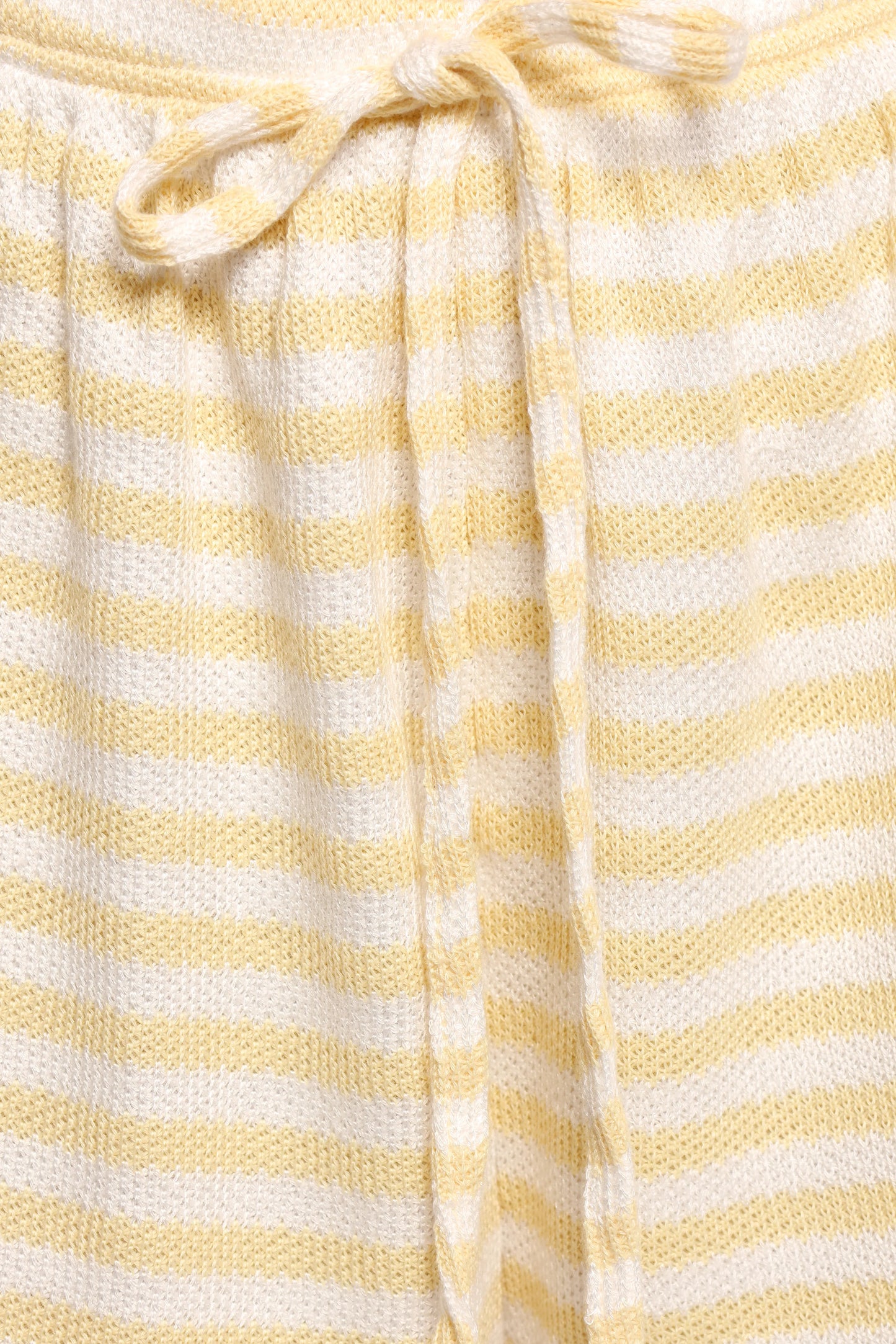 Sunny Knitted Short Set Yellow Stripe