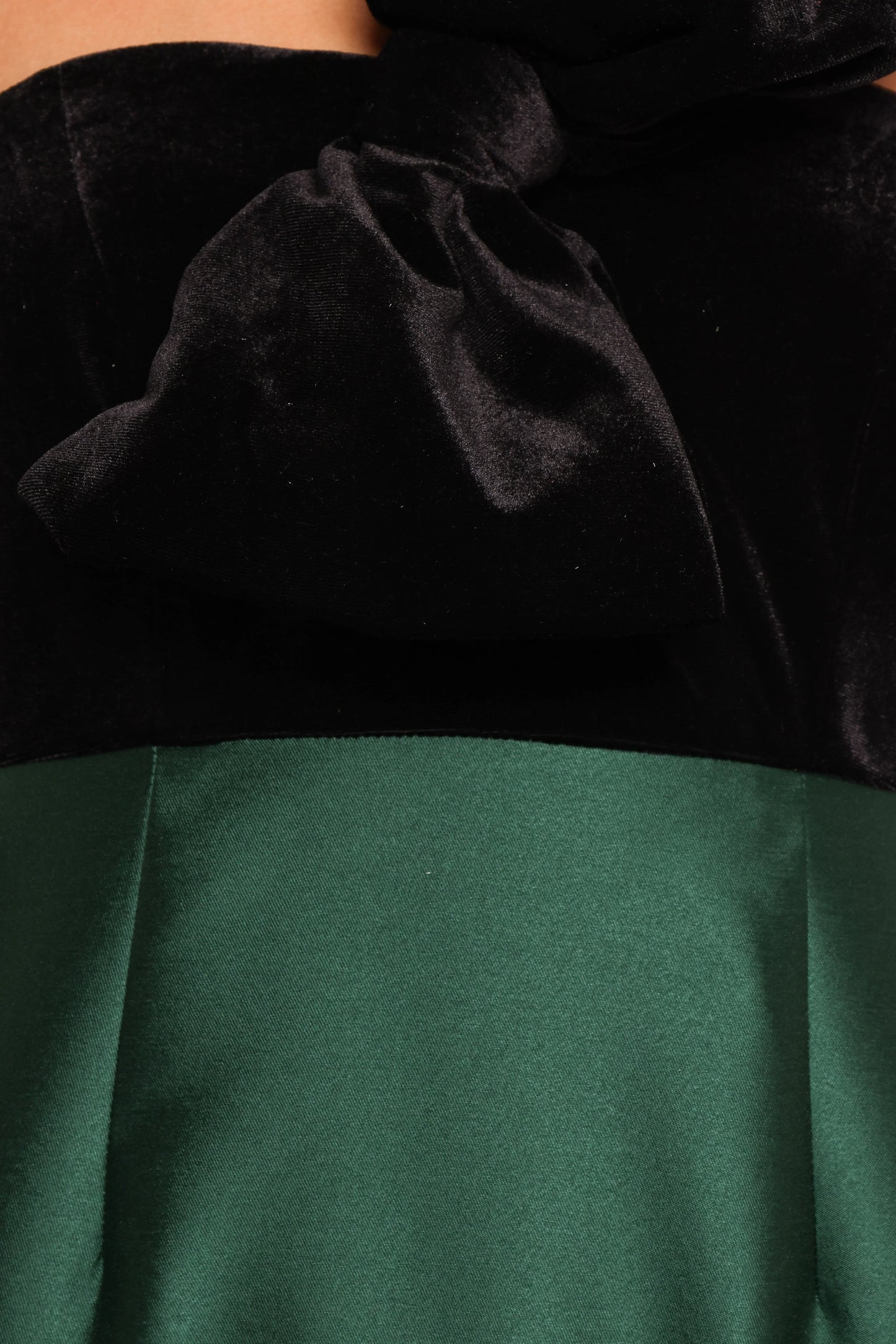 Amelie Bow Front One Shoulder Midi Dress Black Emerald