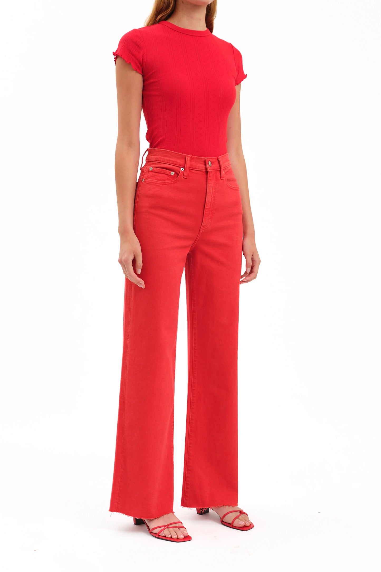 Far Out Wide Leg Jean Cherry