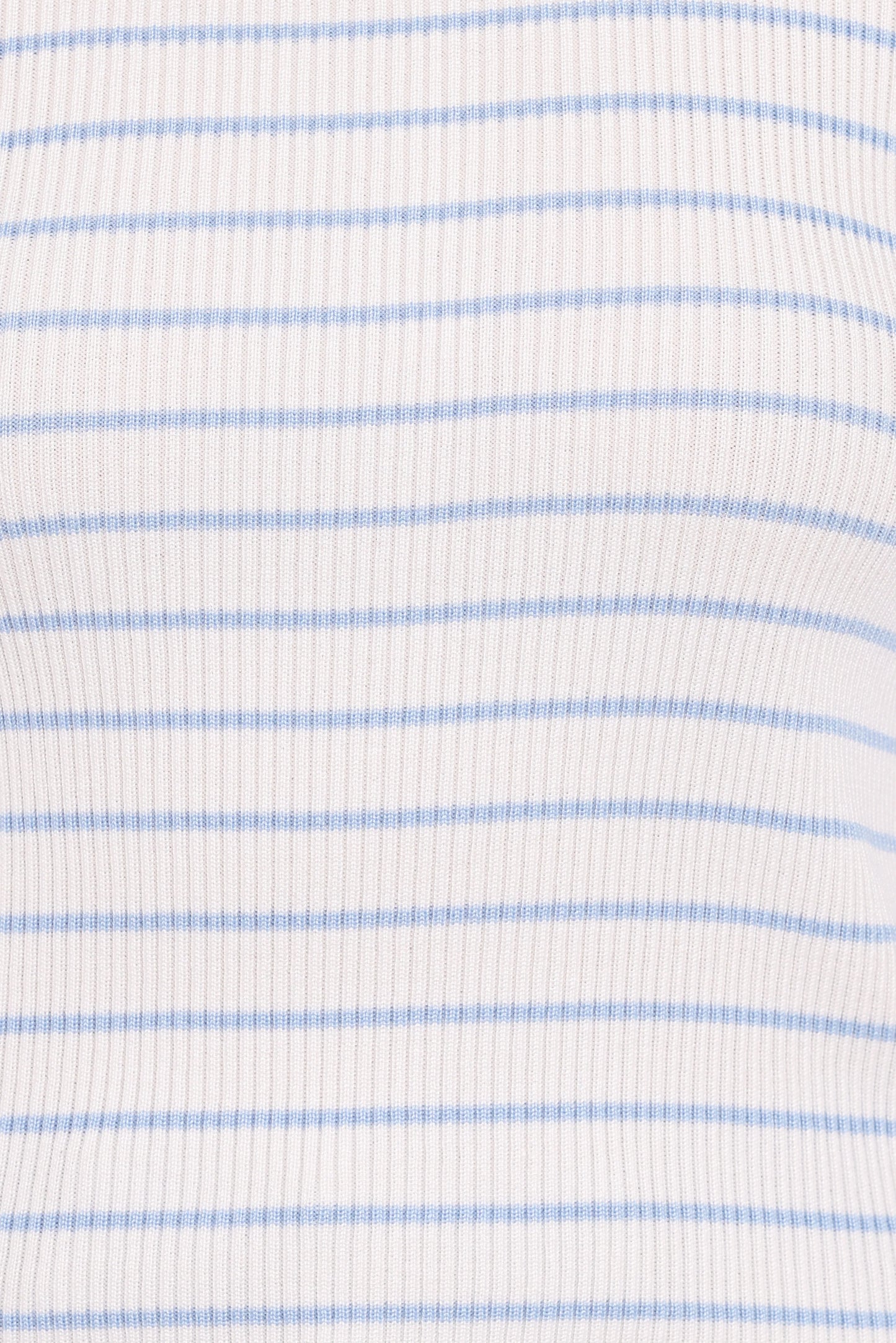 Stacie Ribbed Knit Top Light Blue Stripe