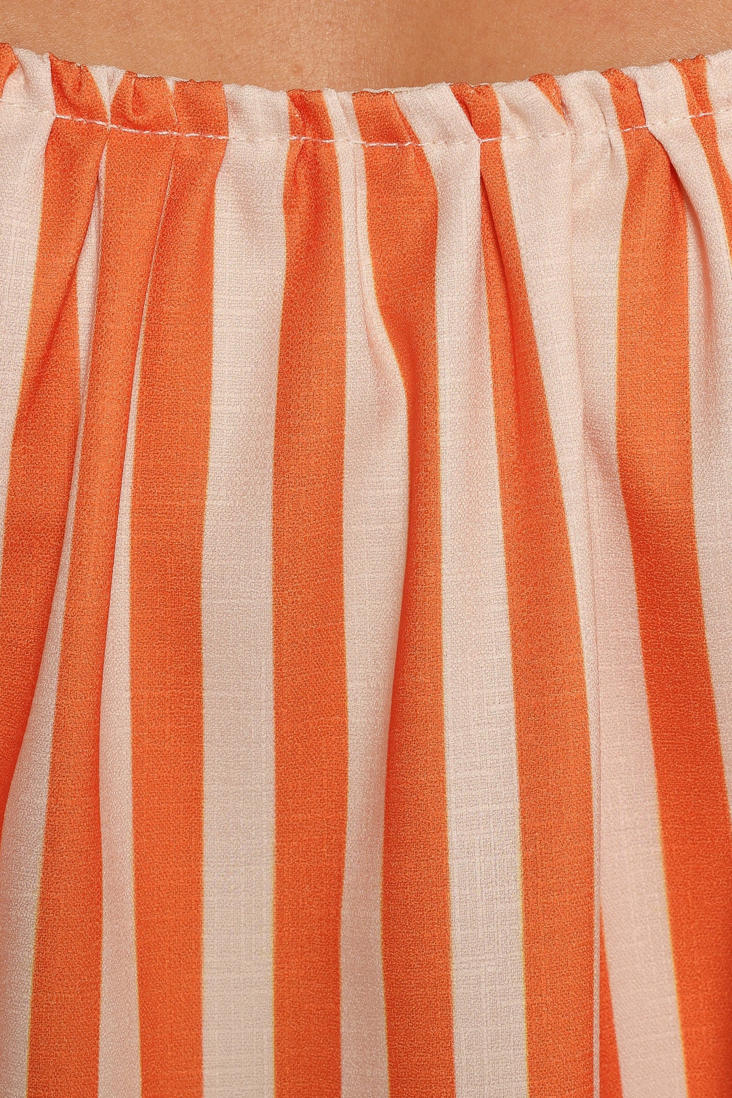 Lumina Maxi Dress Orange Beige Stripe