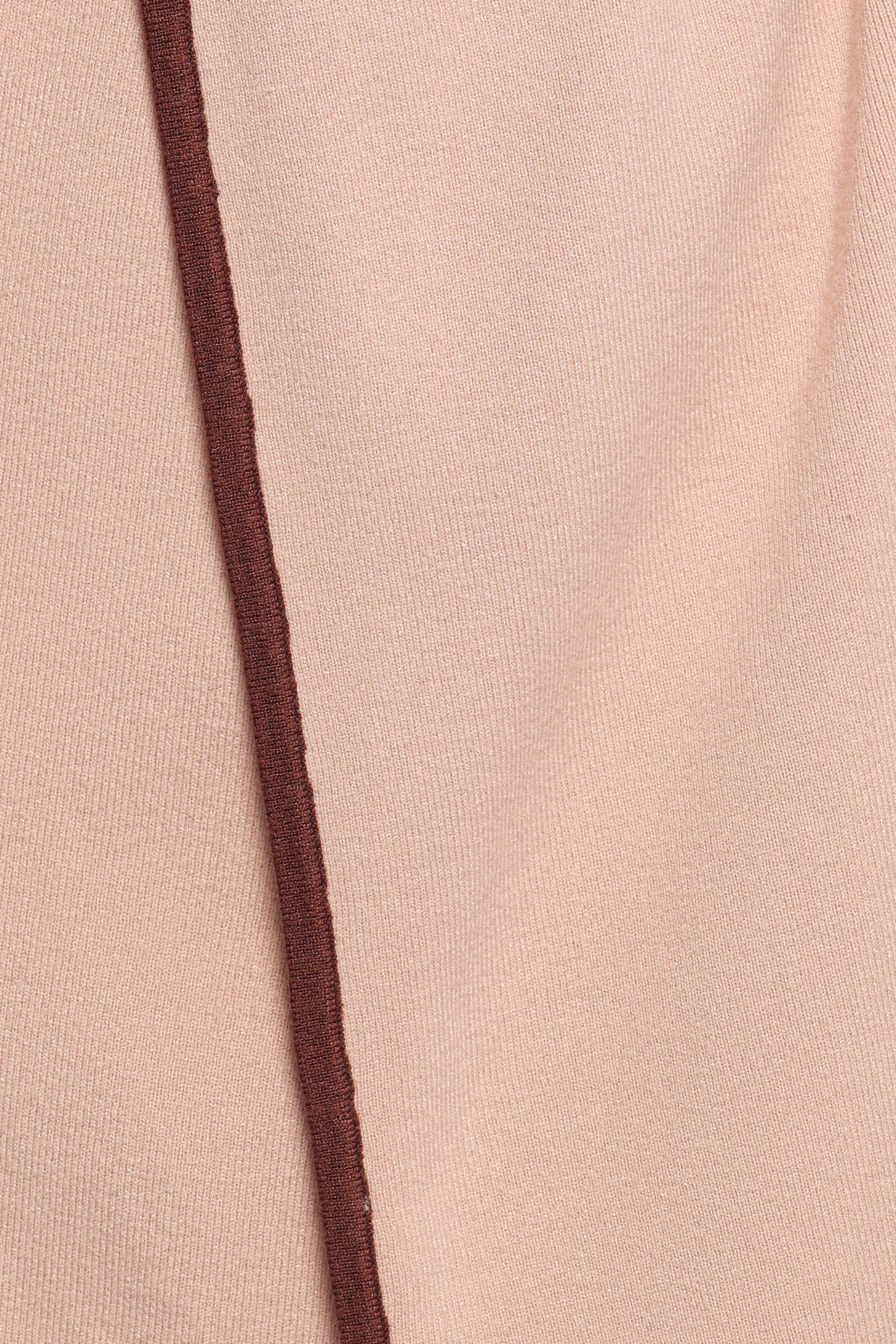 Vallis Contrast Trim Long Cardigan Beige