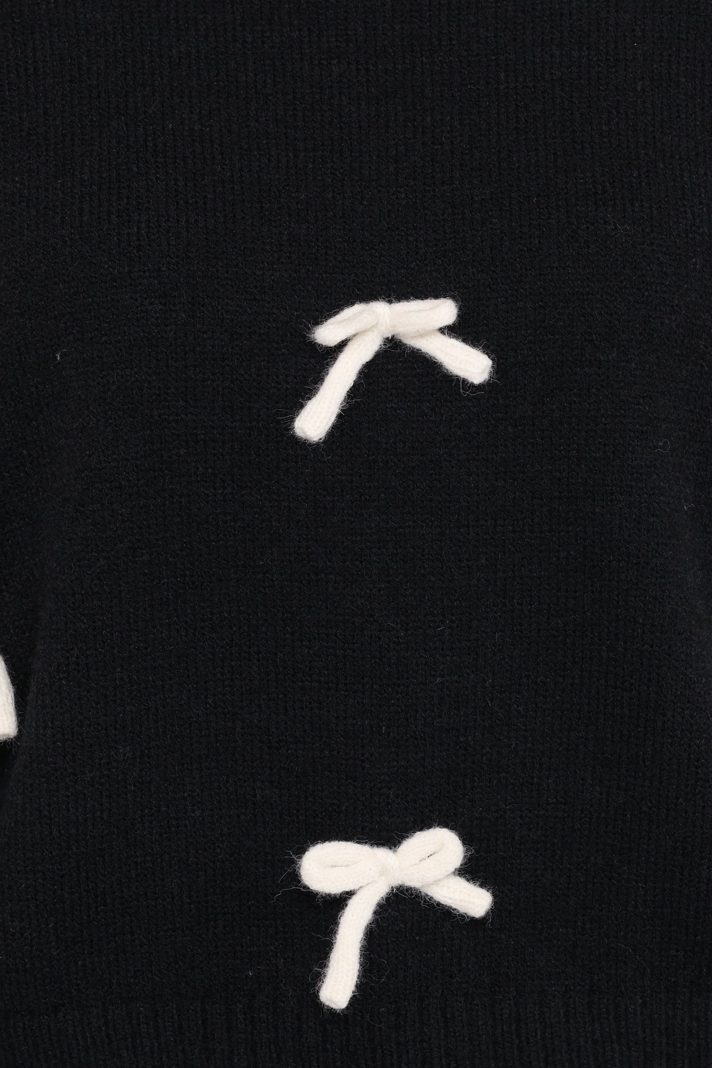 Voss Bow Knit Sweater Black