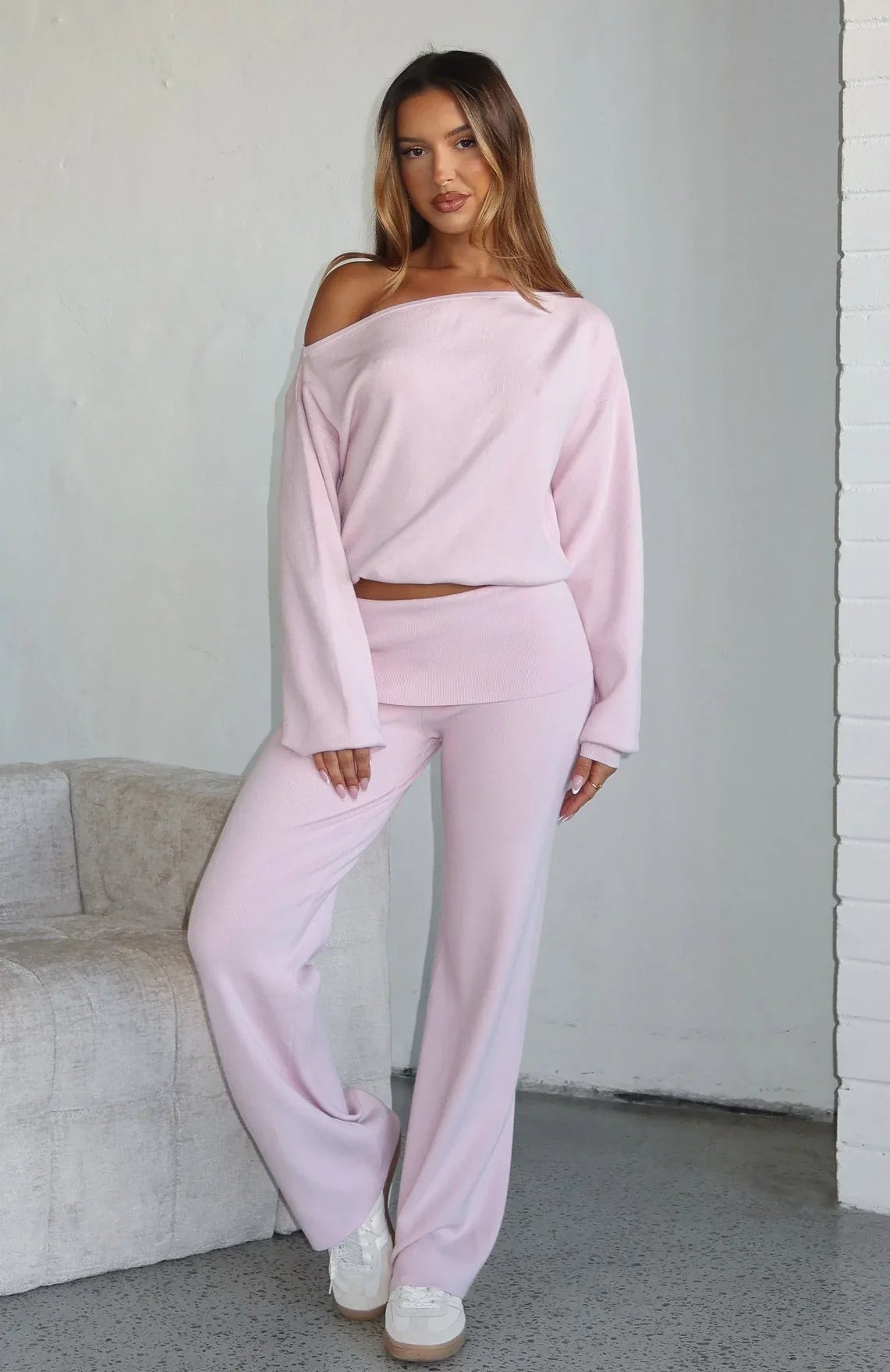 Cant Find The Words Knit Sweater Pink