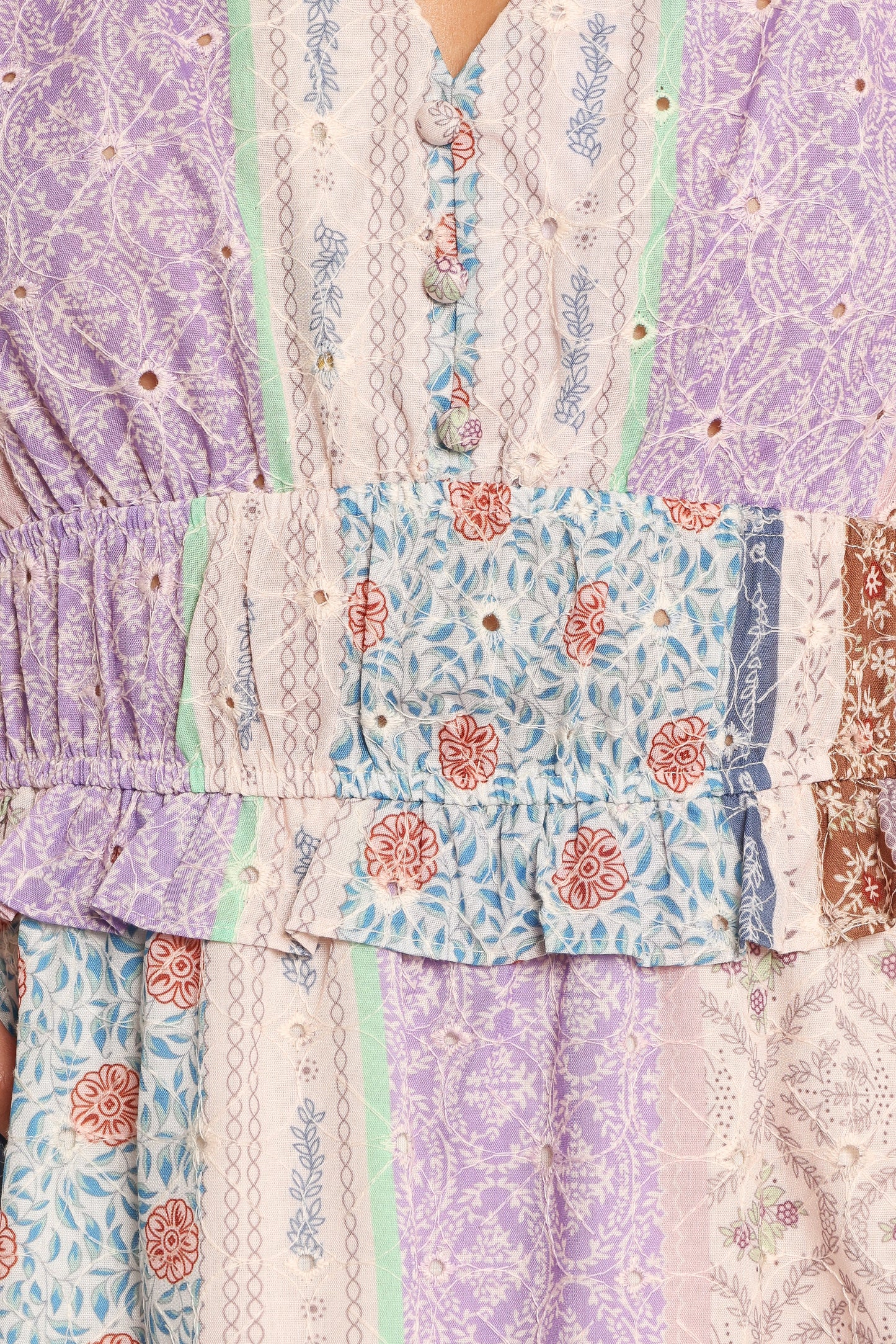 Verona Patchwork Midi Dress Botanic Multi