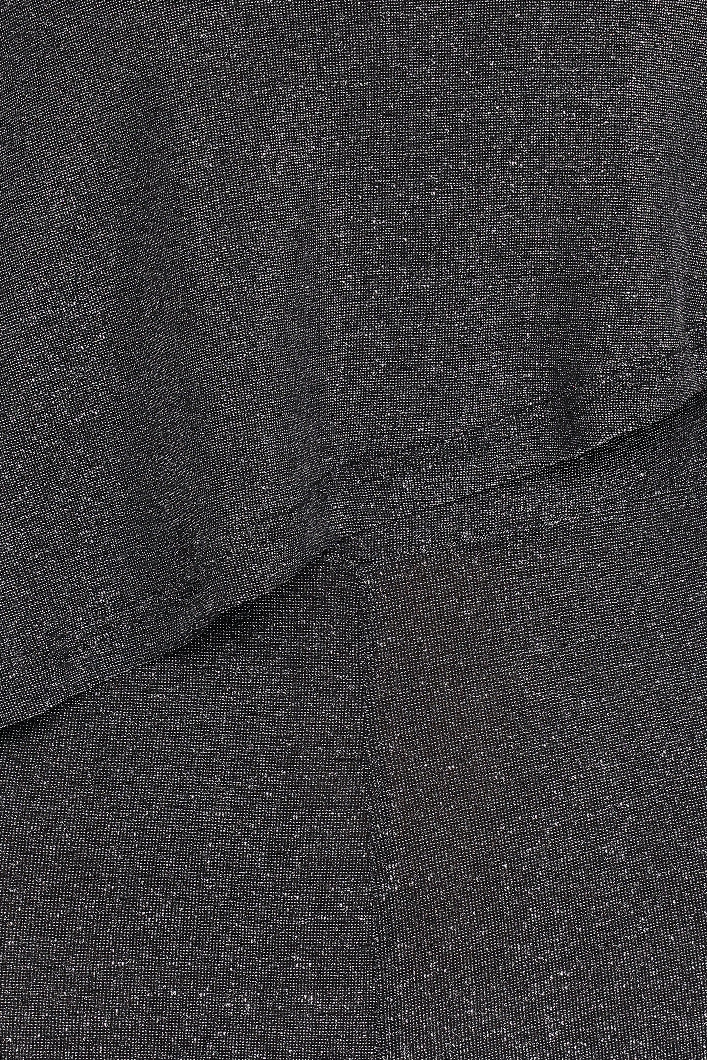 Anna One Shoulder Lurex Jumpsuit Black Silver