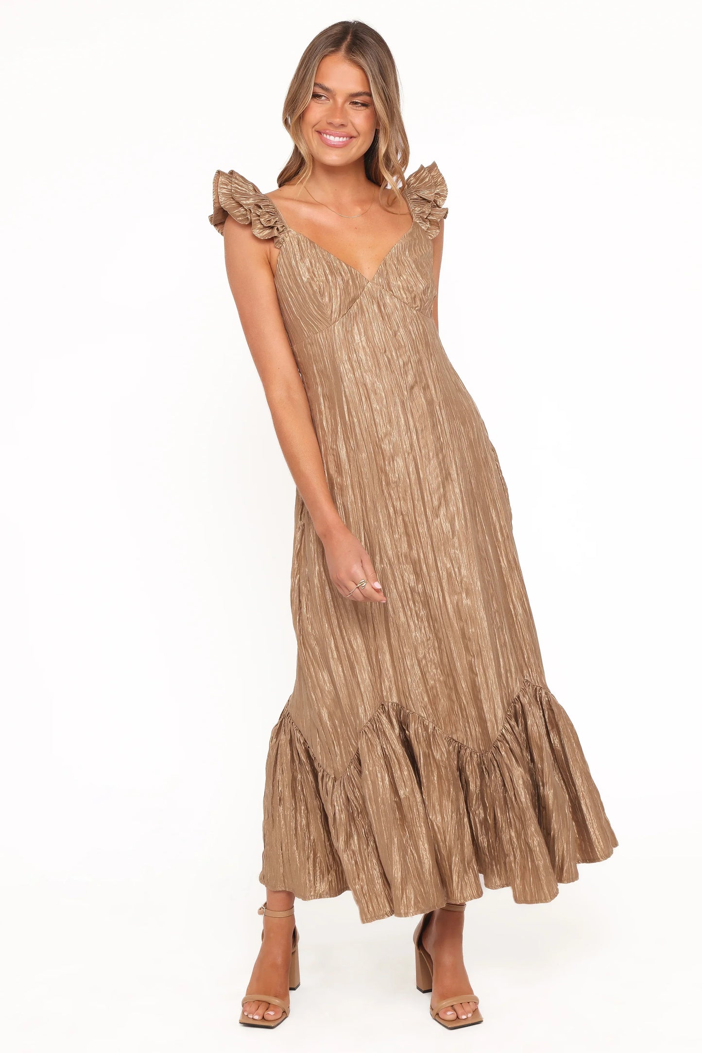 Romola Midi Dress Bronze