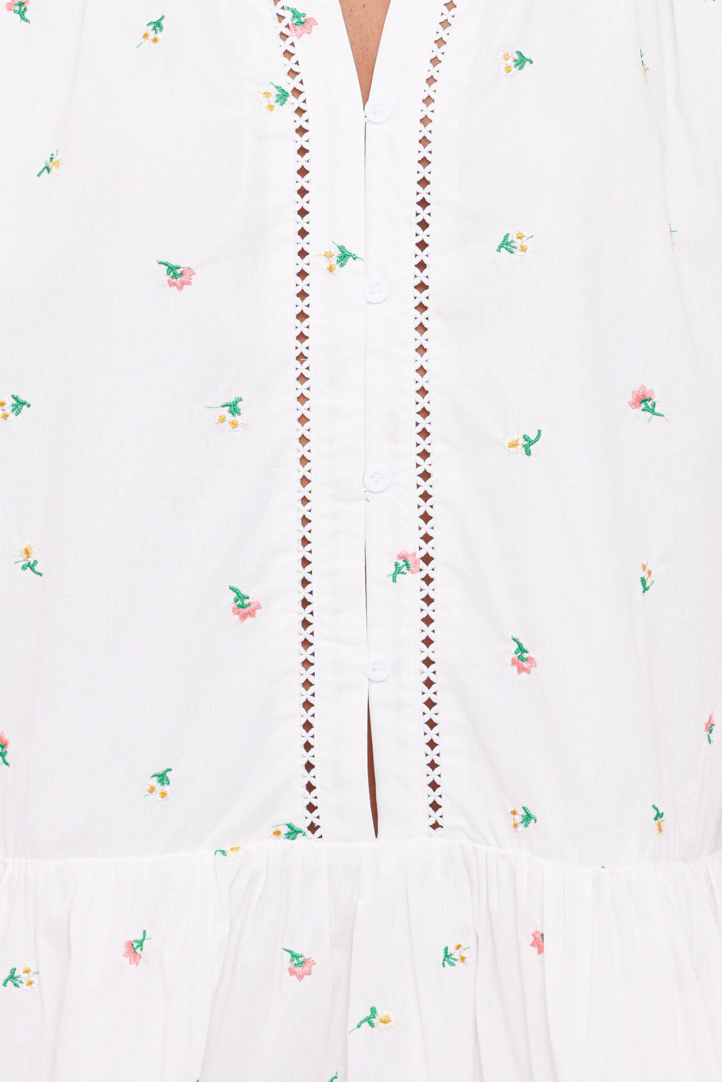 Hart Long Sleeve Mini Dress White Floral