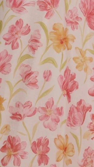 Rahima Maxi Dress Pink Yellow Flower