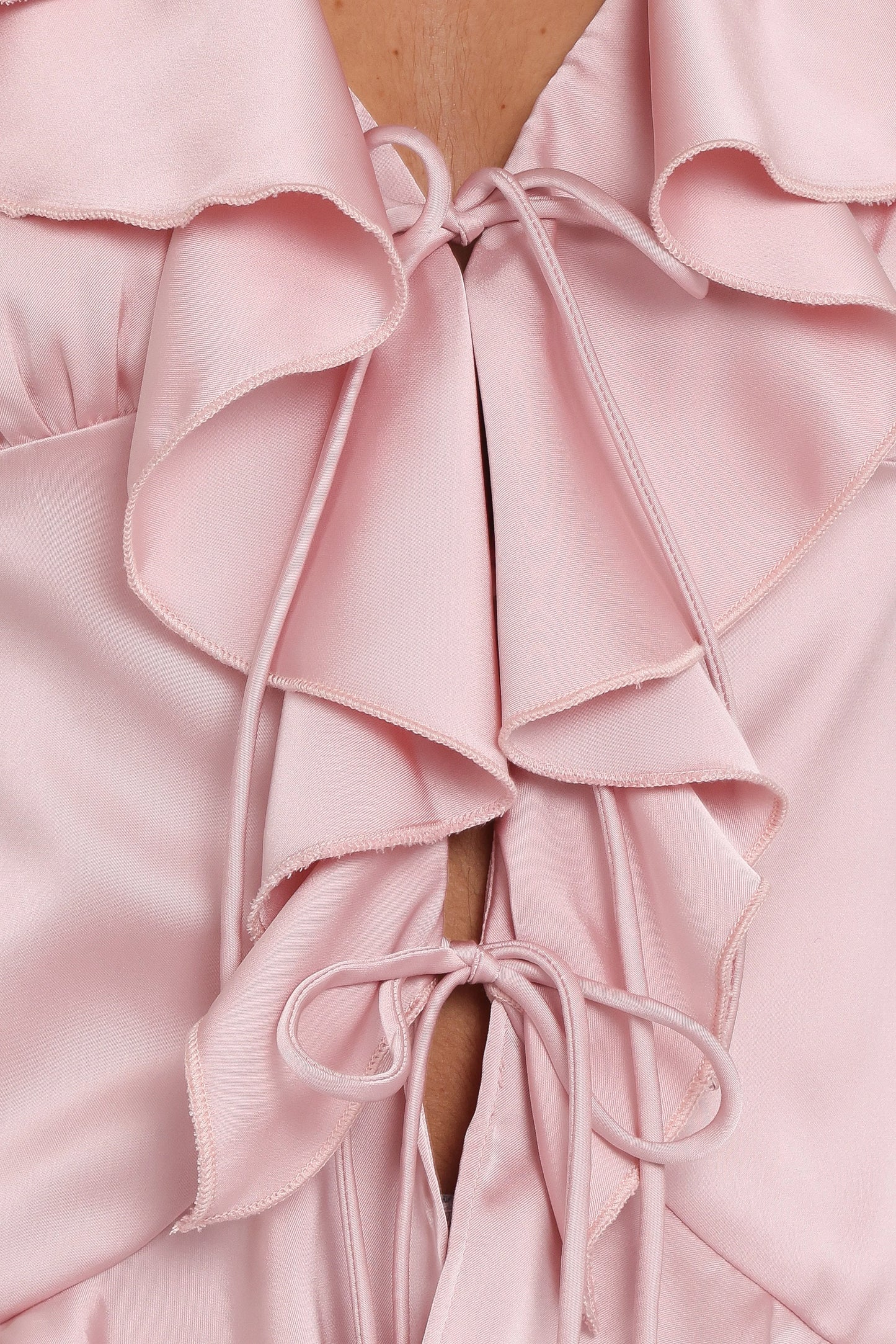 Orelia Ruffle Front Top Pink