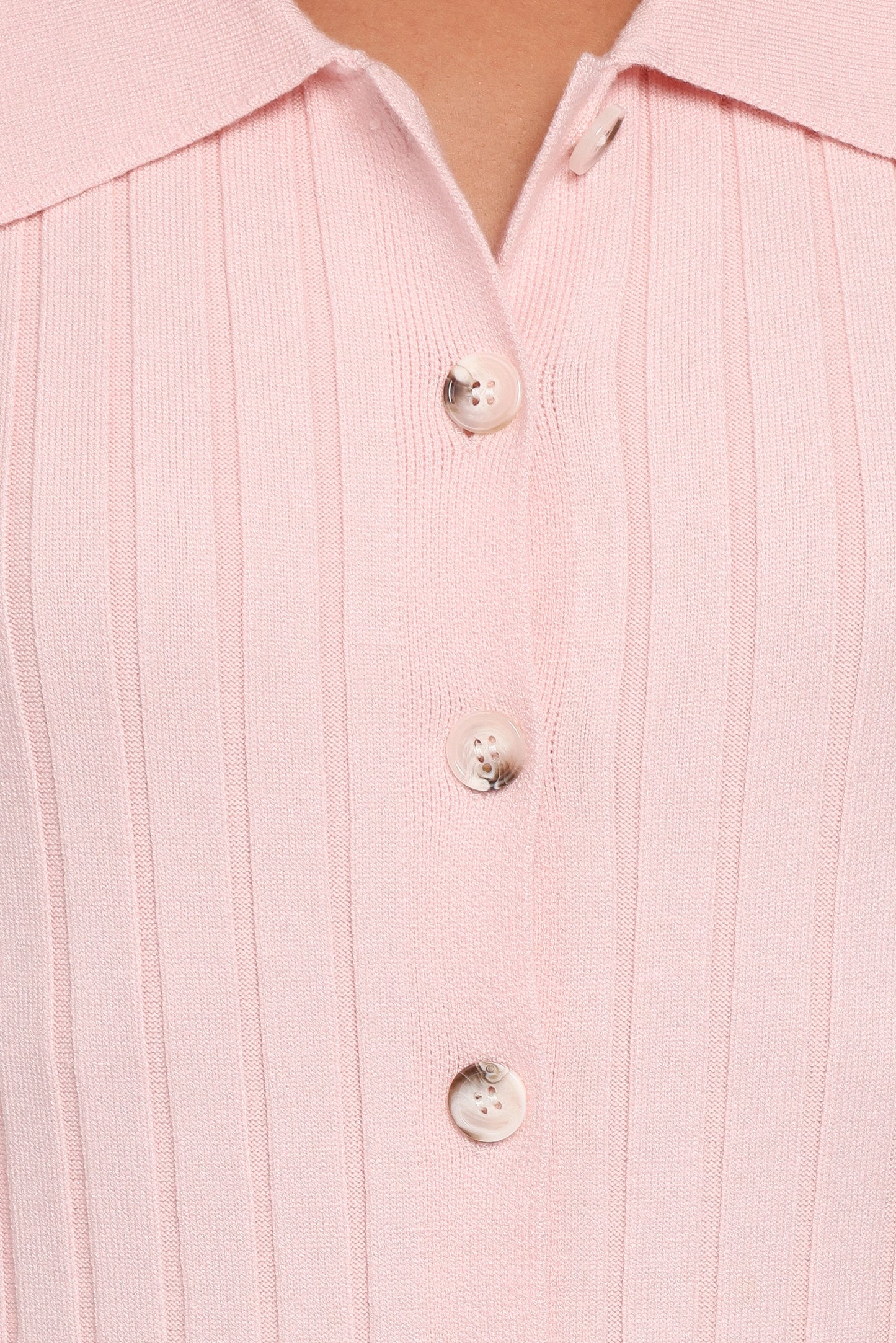 Aisha Short Sleeve Knit Midi Dress Pink