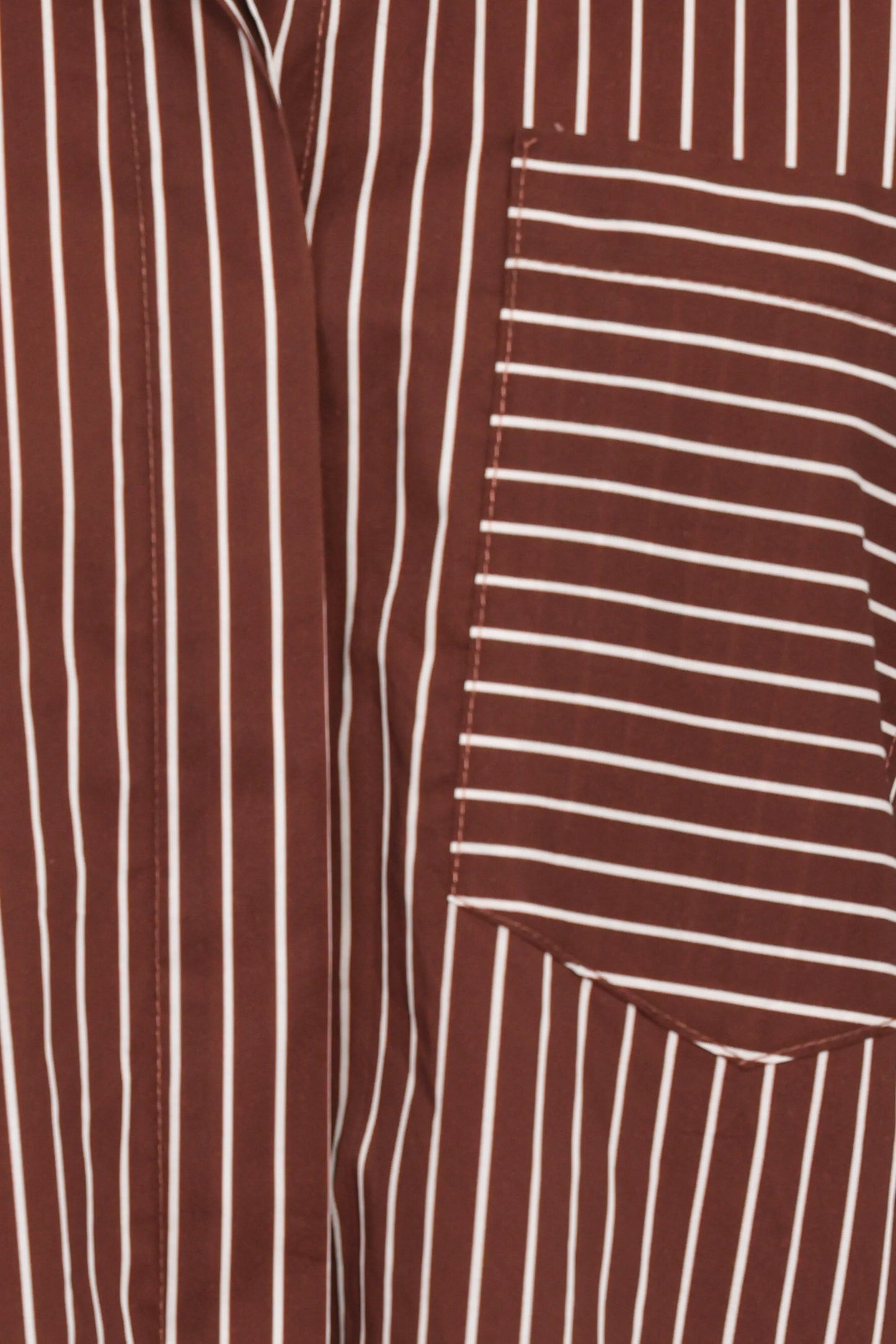 Darya Shirt Chocolate Stripe