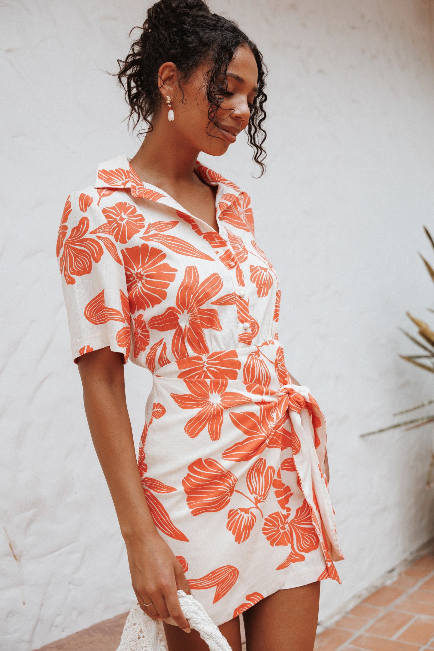 Leyton Mini Dress Red Floral