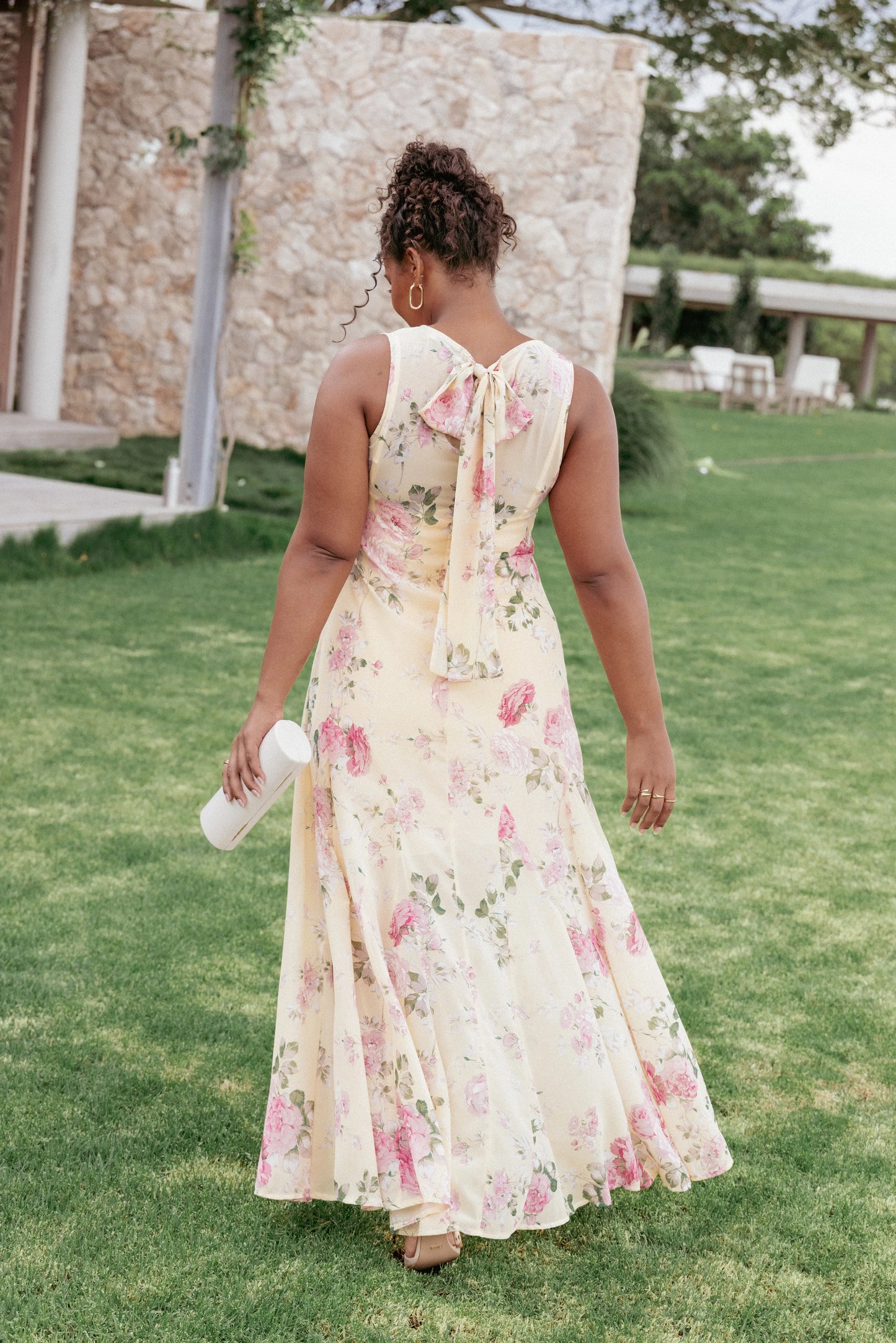 Keani Maxi Dress Yellow Floral