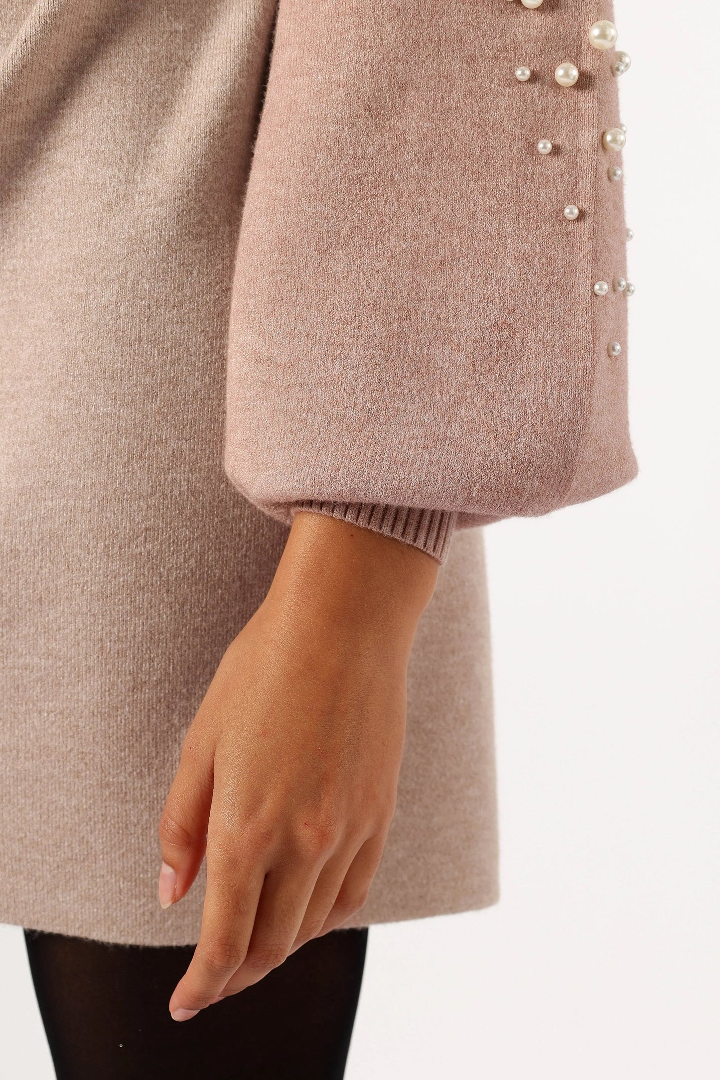 Maeve Long Sleeve Mini Dress Mocha