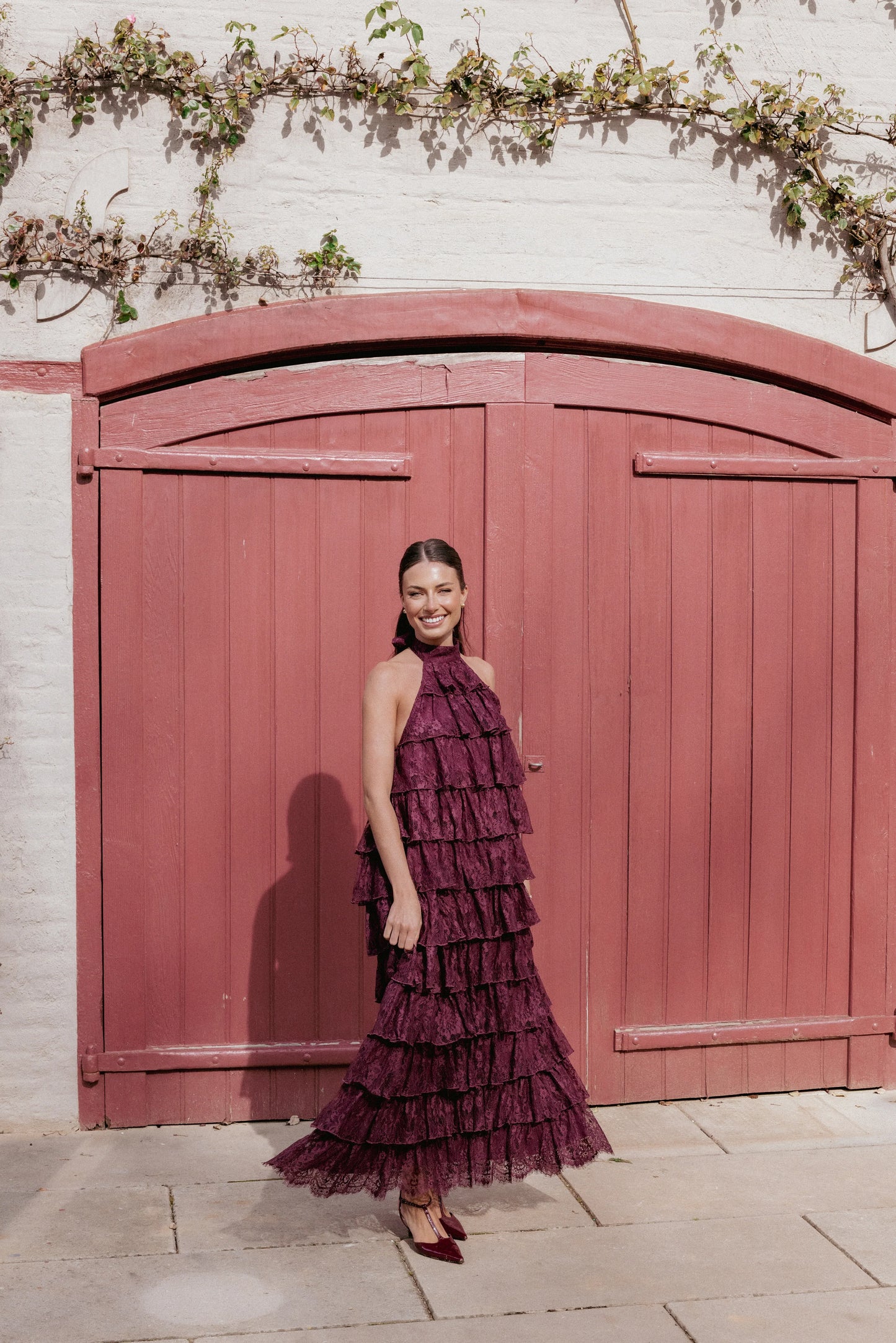 Zoella Maxi Dress Cherry Lace