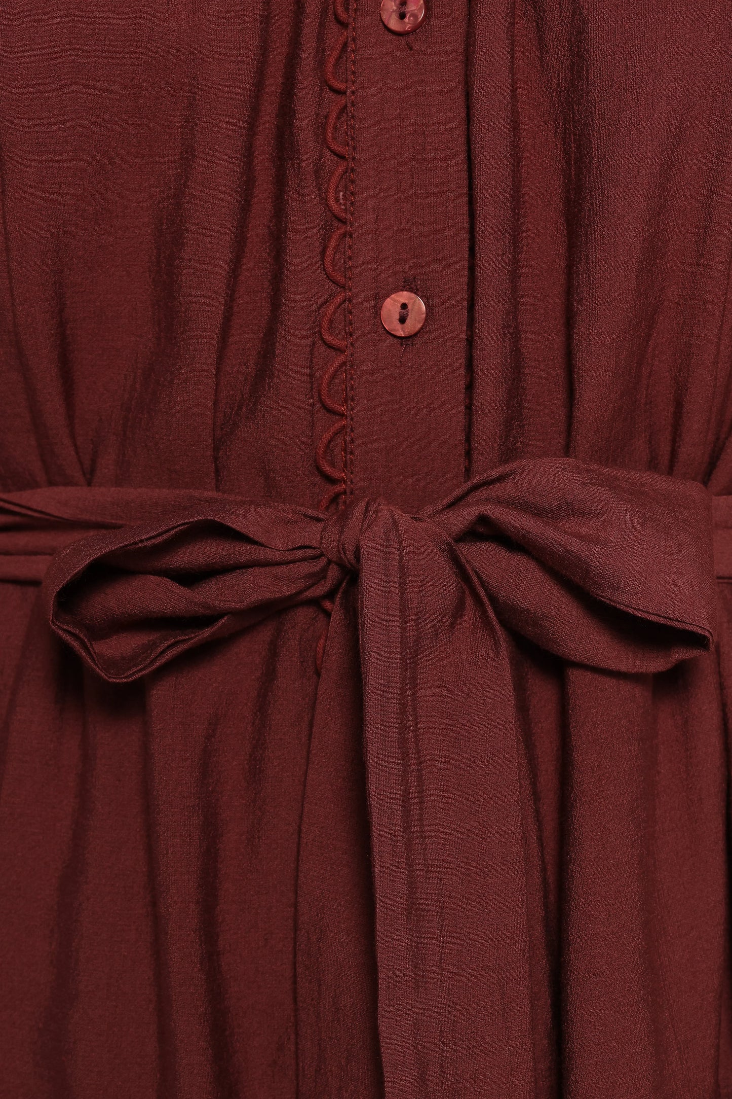 Pierce Long Sleeve Mini Dress Dark Wine