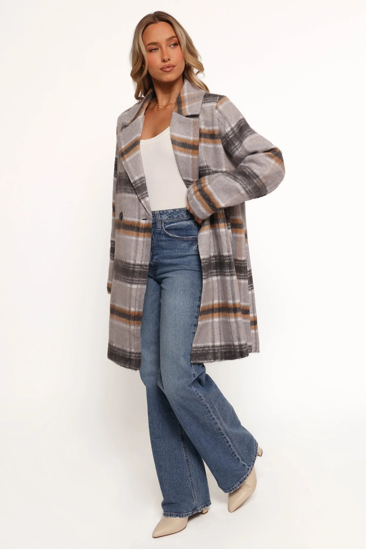 Zella Long Coat Grey Multi
