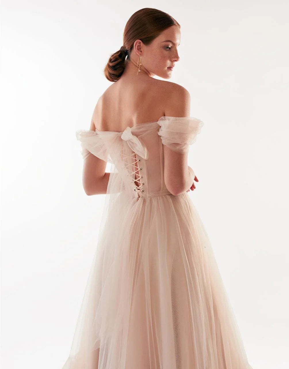 Off the Shoulder Cocktail Tulle Dress