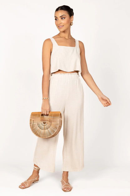 Eleanor Cropped Top Beige