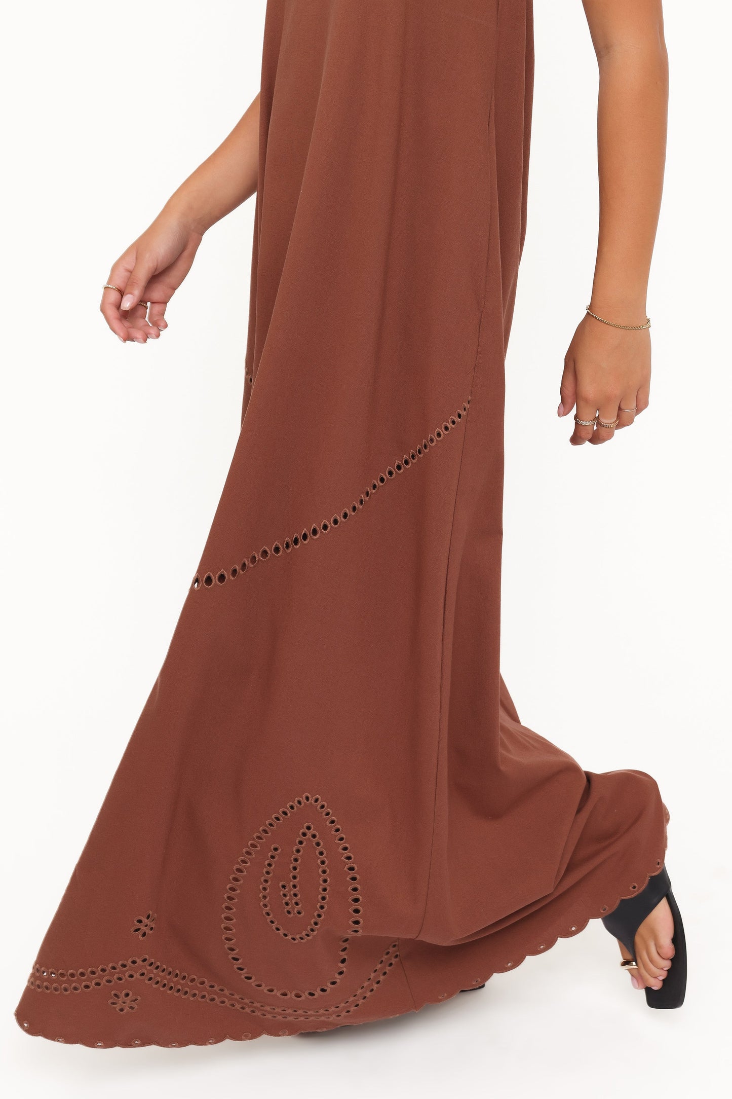 Como Strapless Maxi Dress Brown