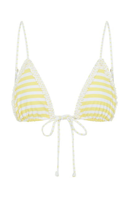 Noosa Bikini Top Lemoncello Stripe