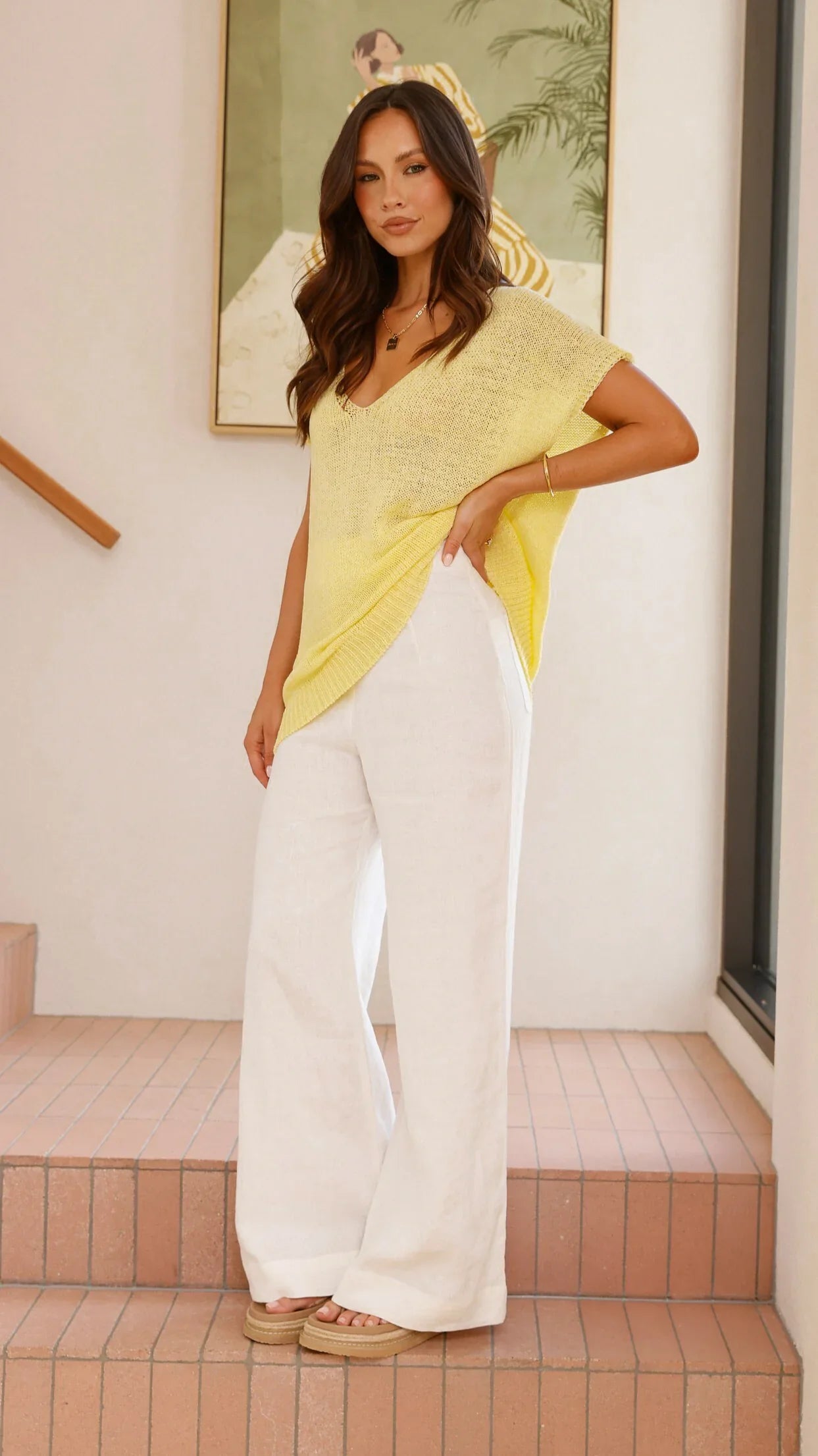 Stelaria Knit Top Yellow