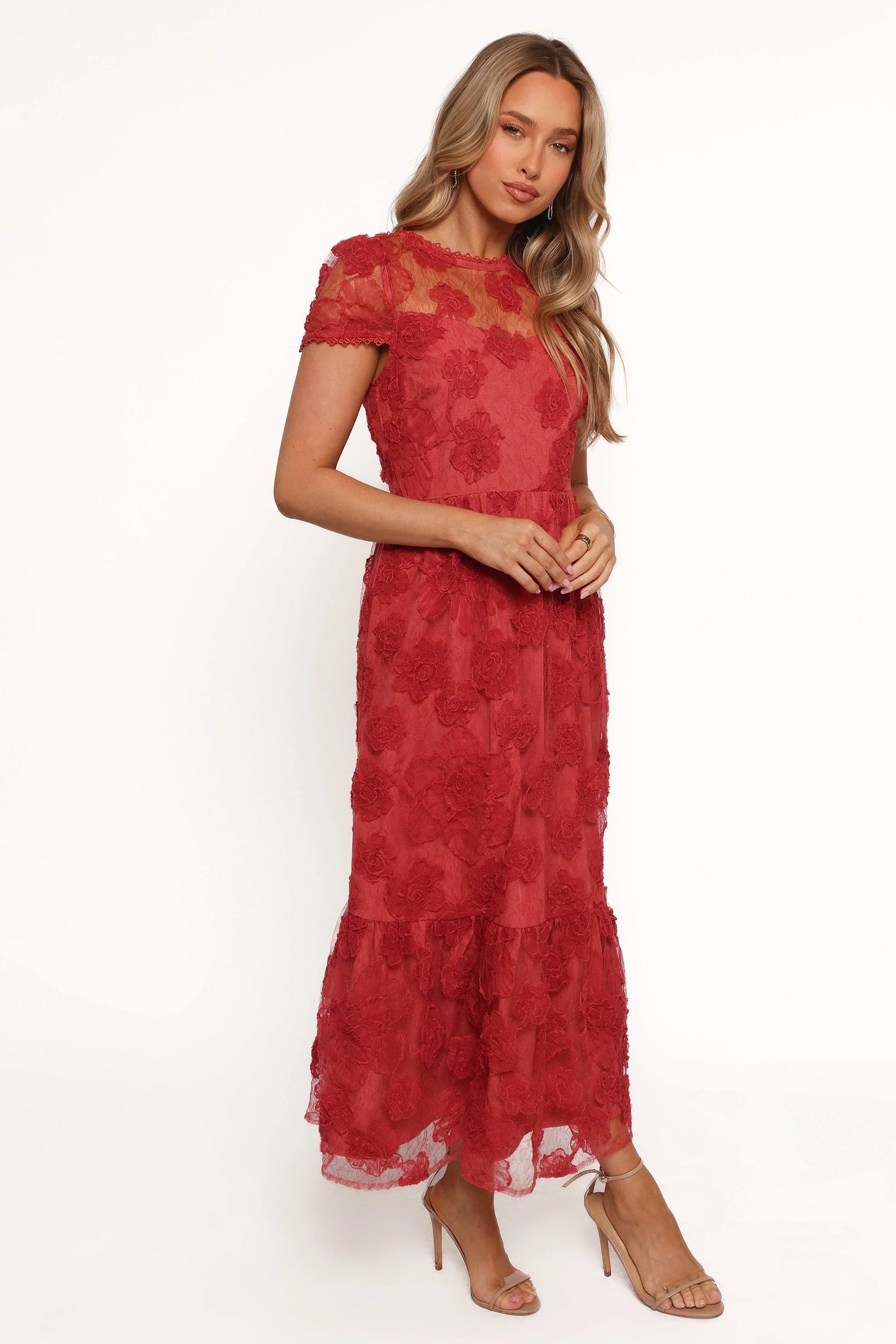 Abbey Midi Dress Wine
