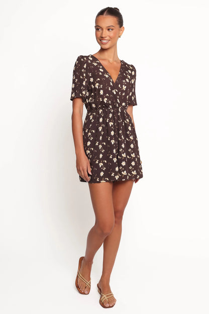 Raschelle Romper Brown Ditsy