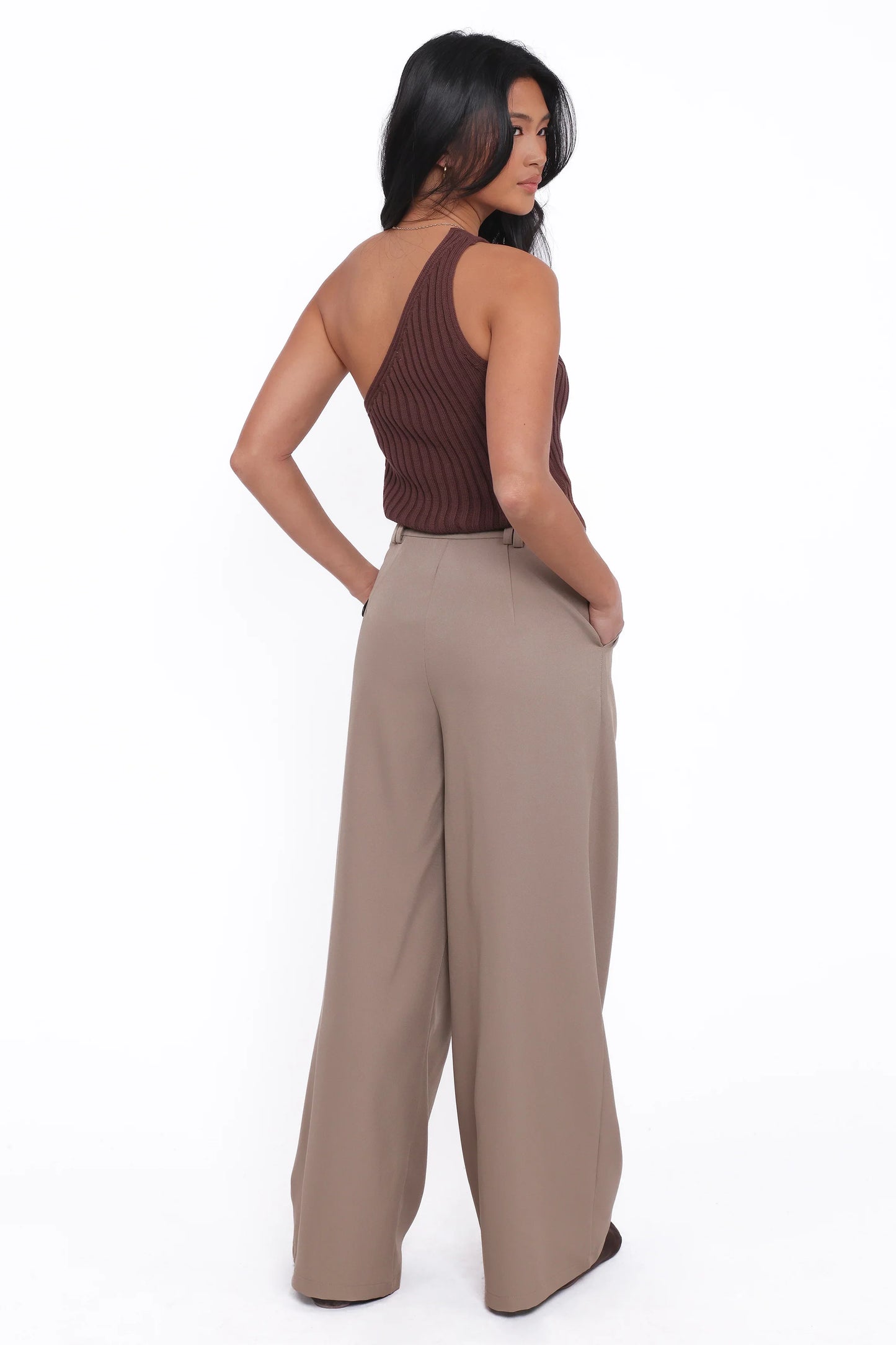 Kathryn Wide Leg Pant Beige