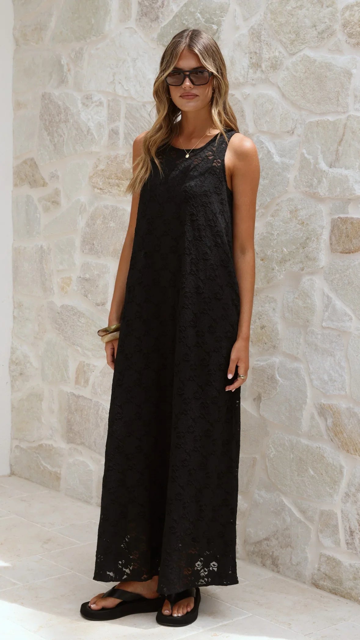 Cerelia Maxi Dress Black Lace