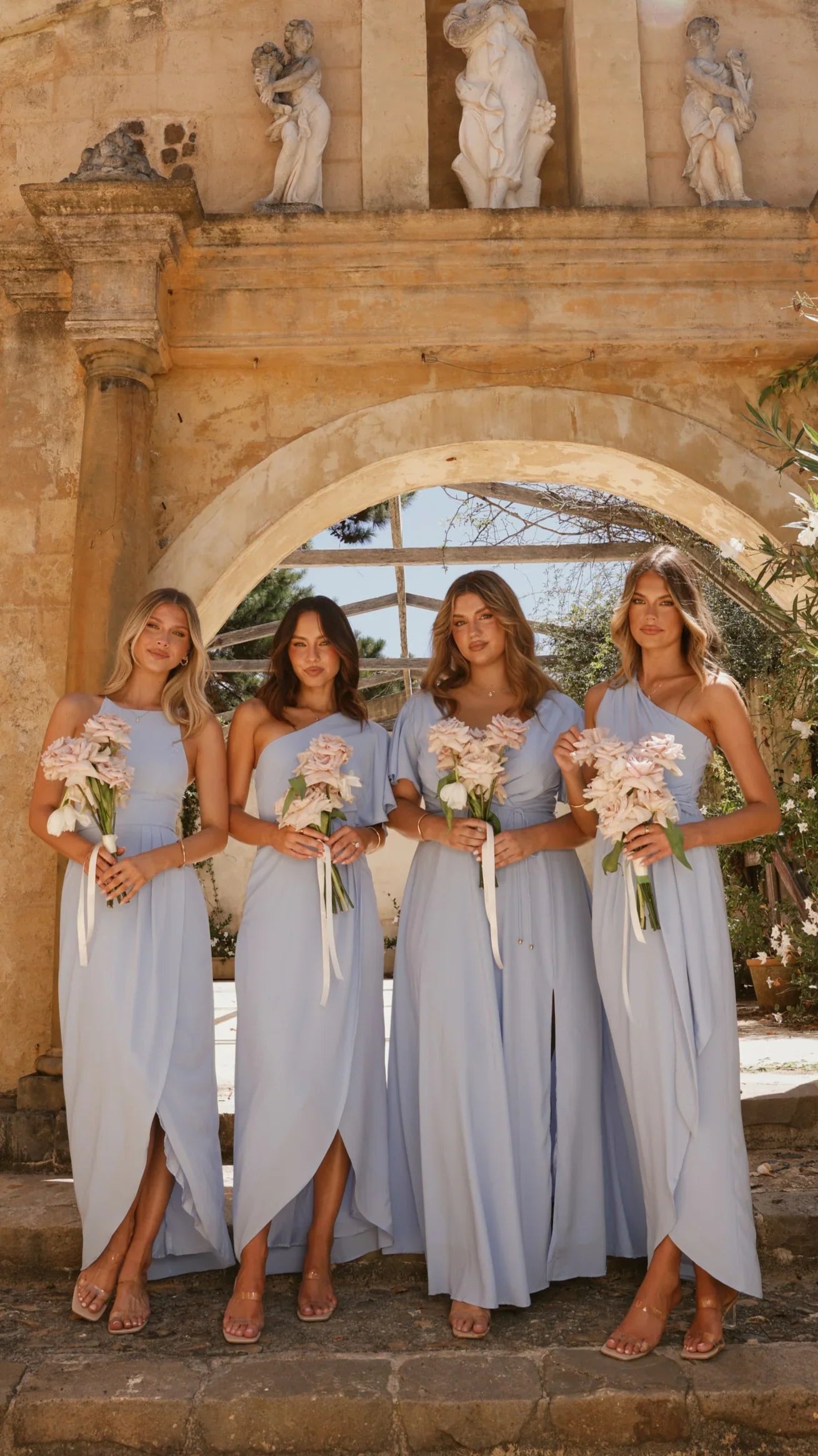 Genevieve Boat Neck Maxi Dress Blue