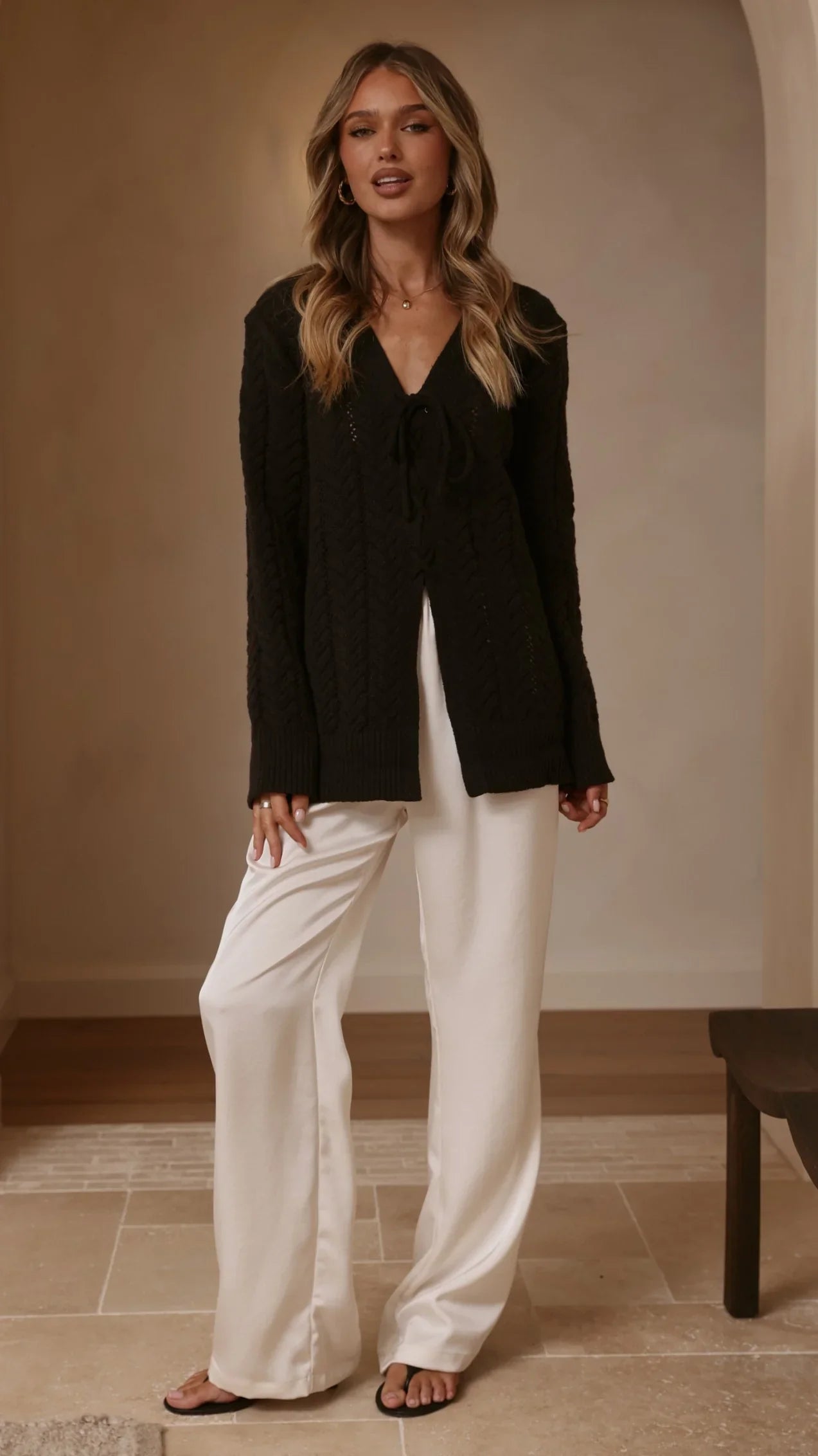 Georgia Knit Top Black