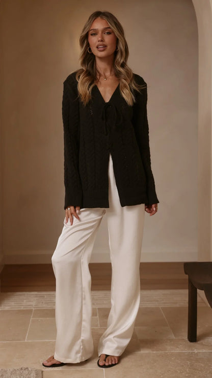 Georgia Knit Top Black