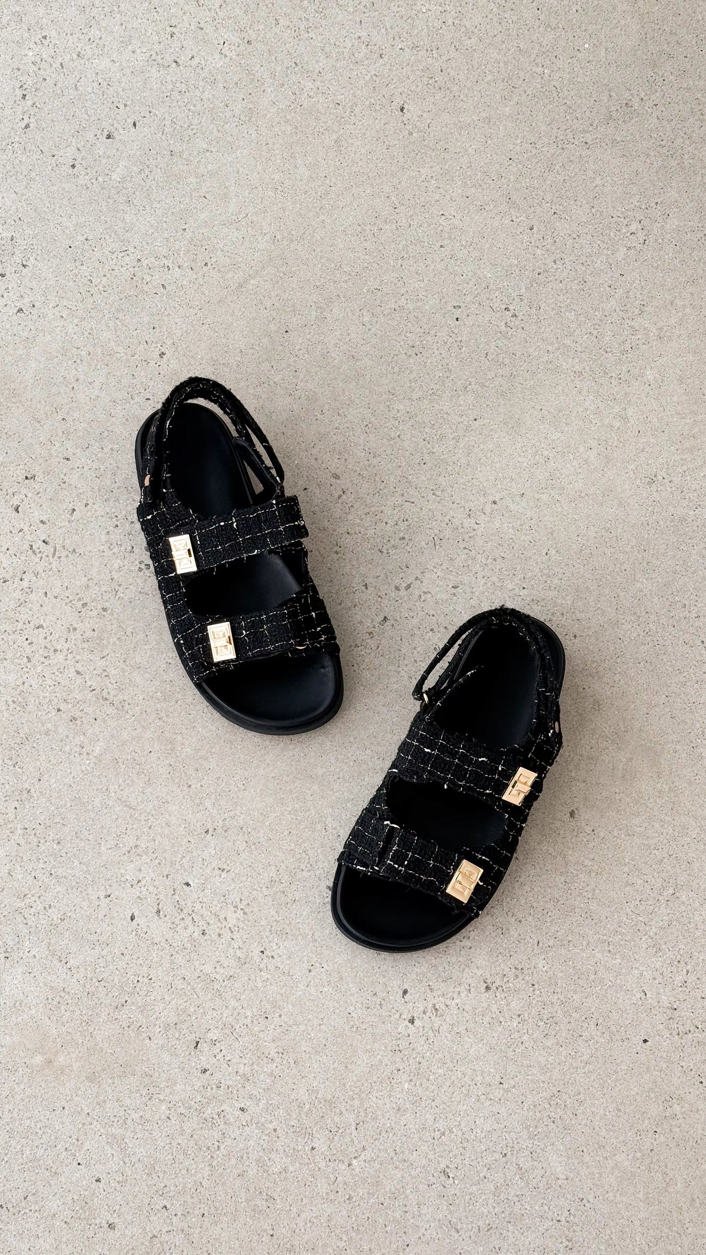 Lillian Flats Black Boucle
