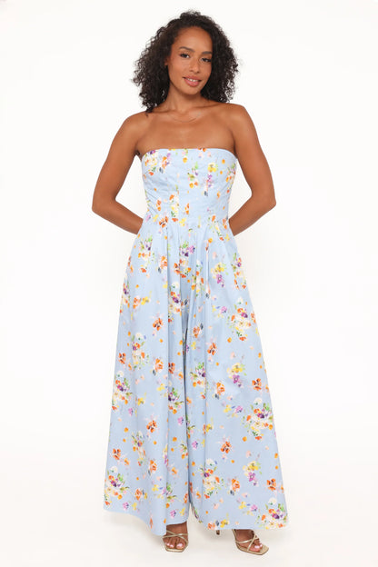 Wren Jumpsuit Cornflower Blue Floral