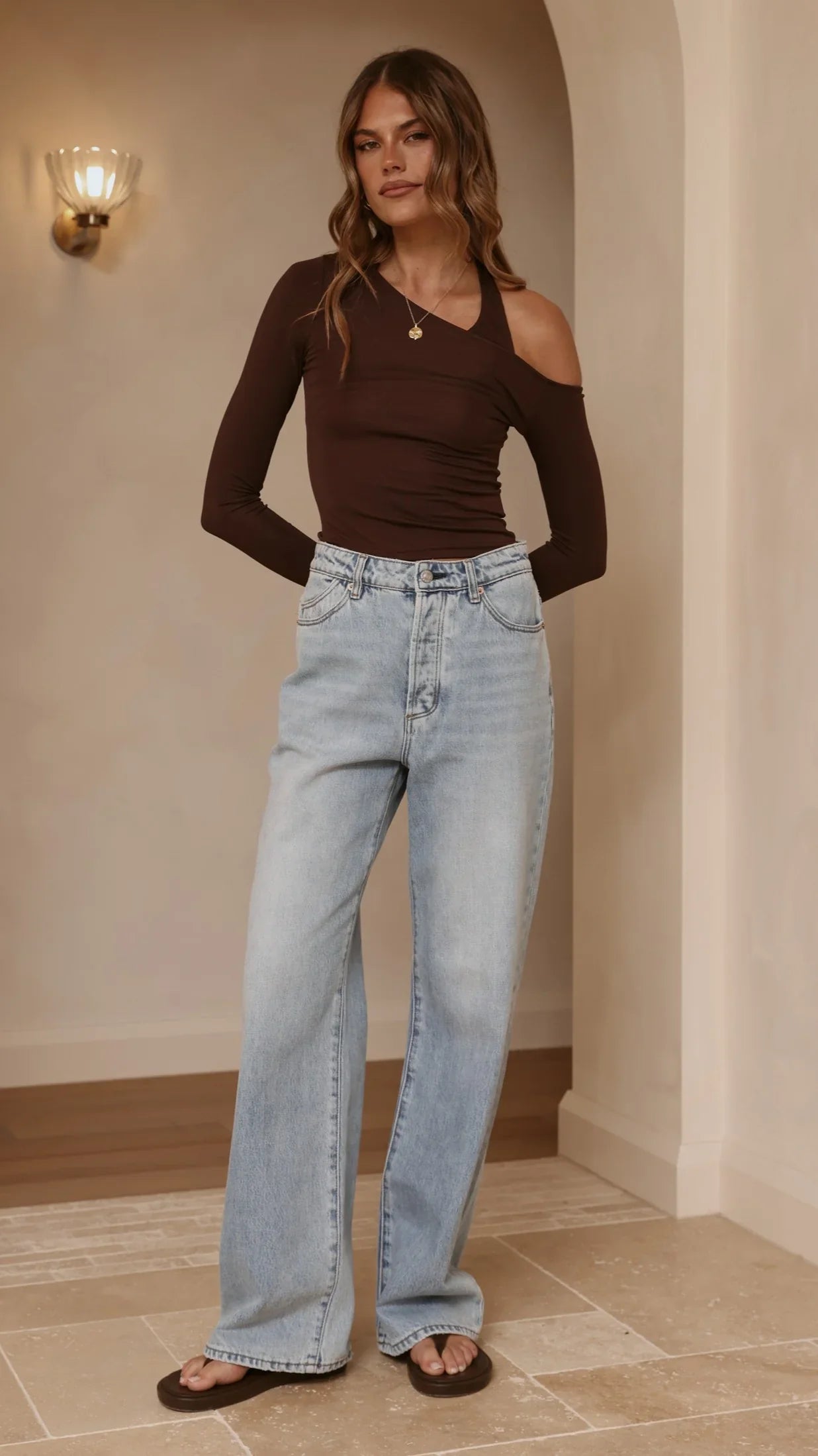 Romy Long Sleeve Top Chocolate