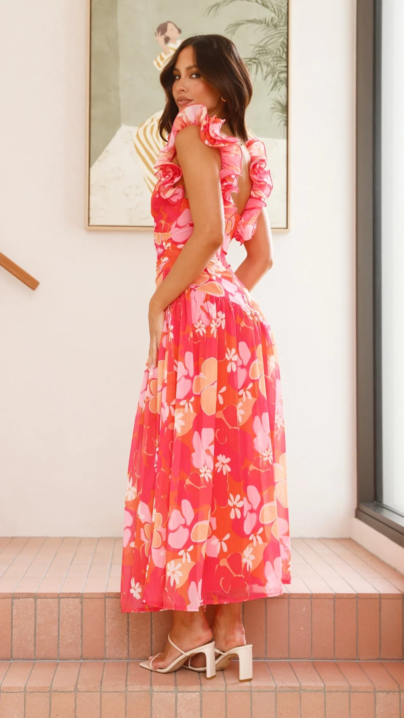 Alma Maxi Dress Blood Orange