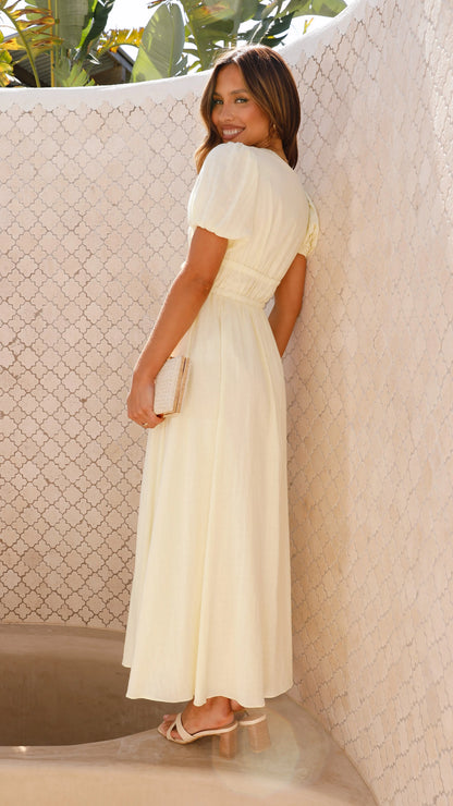 Ena Midi Dress Yellow