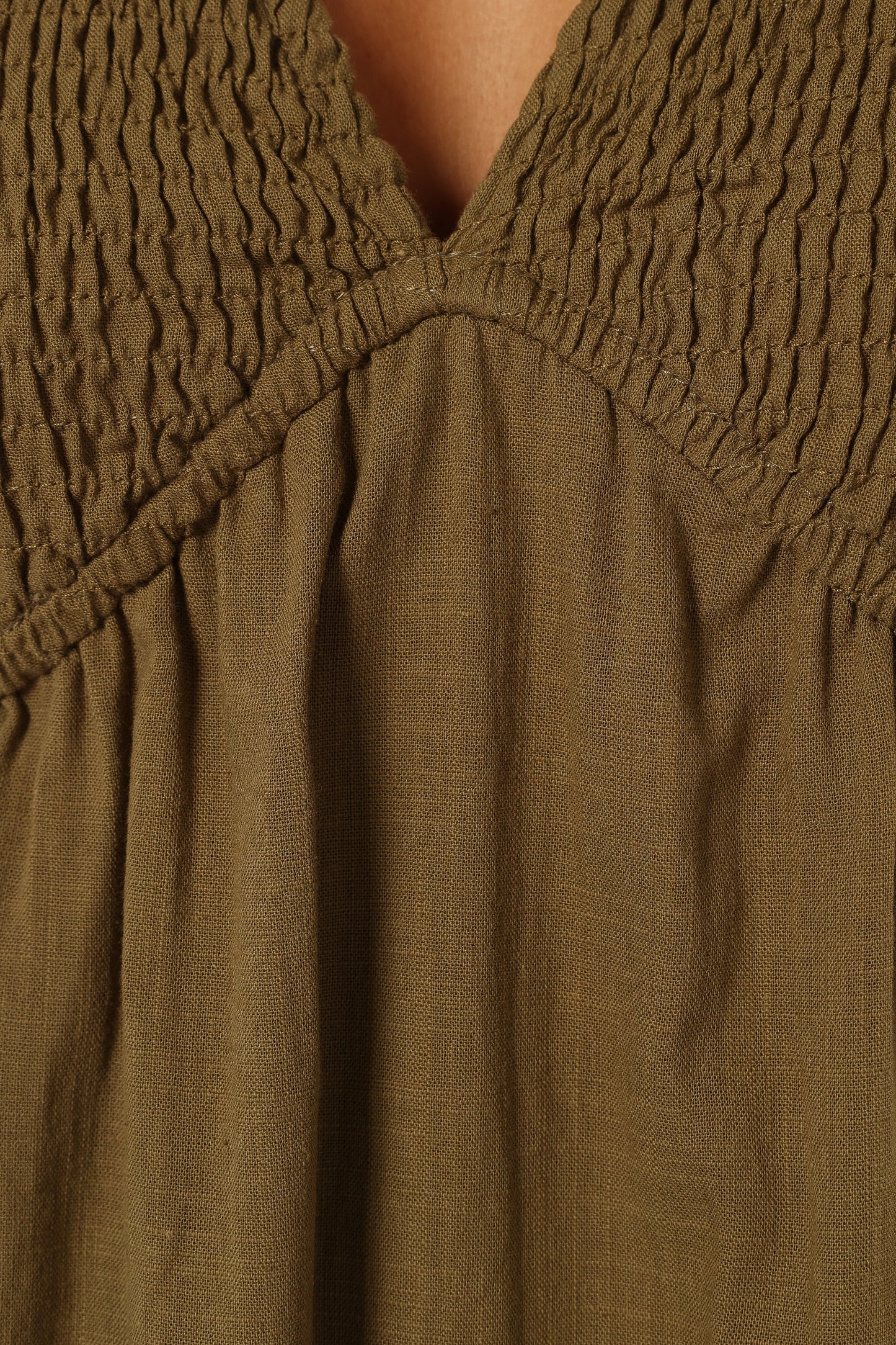 Brooke Midi Dress Khaki