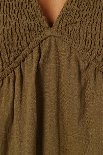 Brooke Midi Dress Khaki
