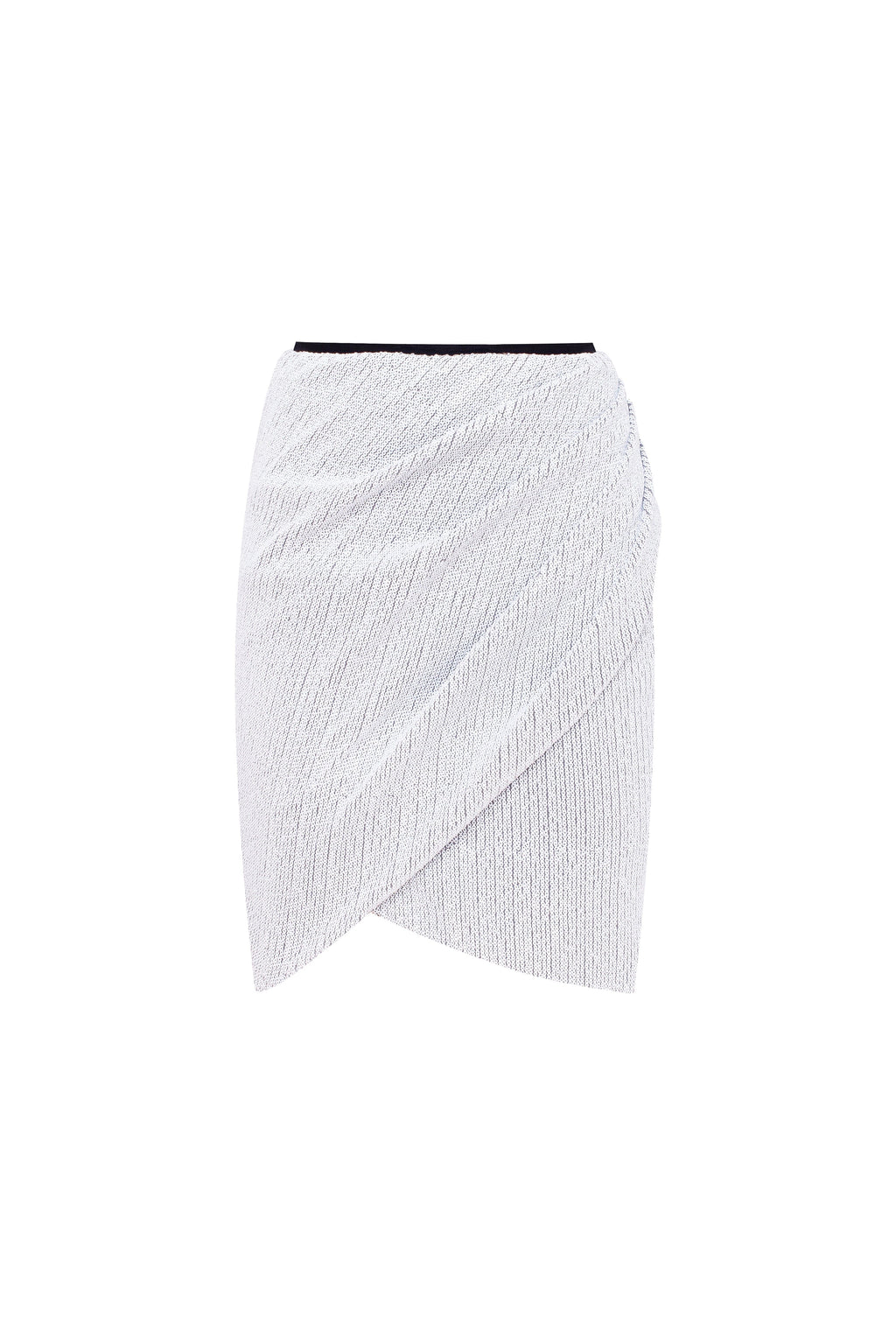 White sequined wrapped mini skirt Midnight Walk