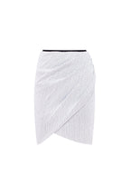 White sequined wrapped mini skirt Midnight Walk