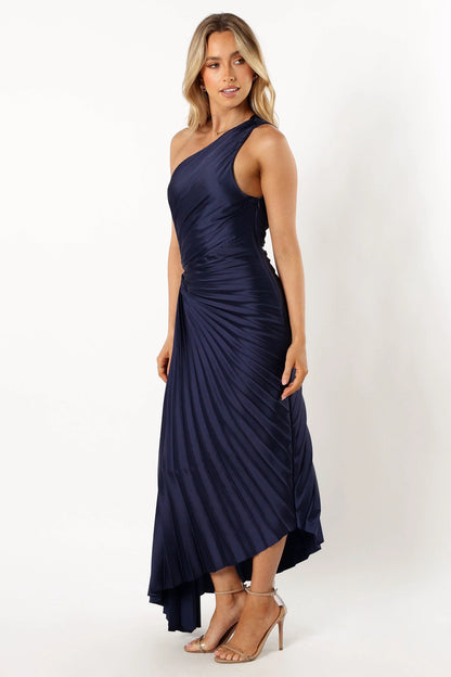 Kleo One Shoulder Maxi Dress Navy